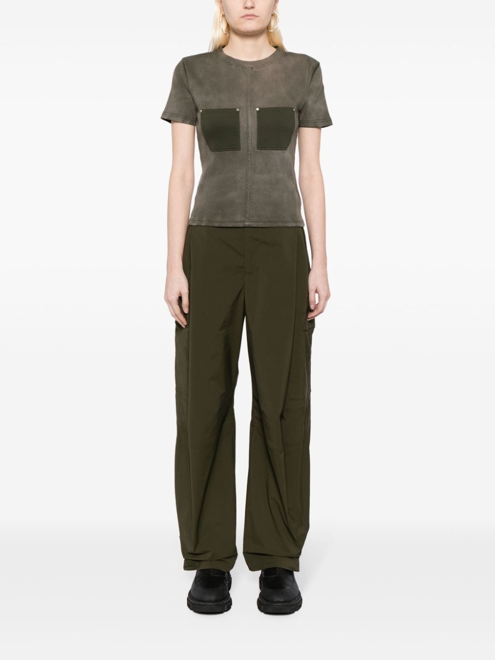 ribbed-knit T-shirt - 2