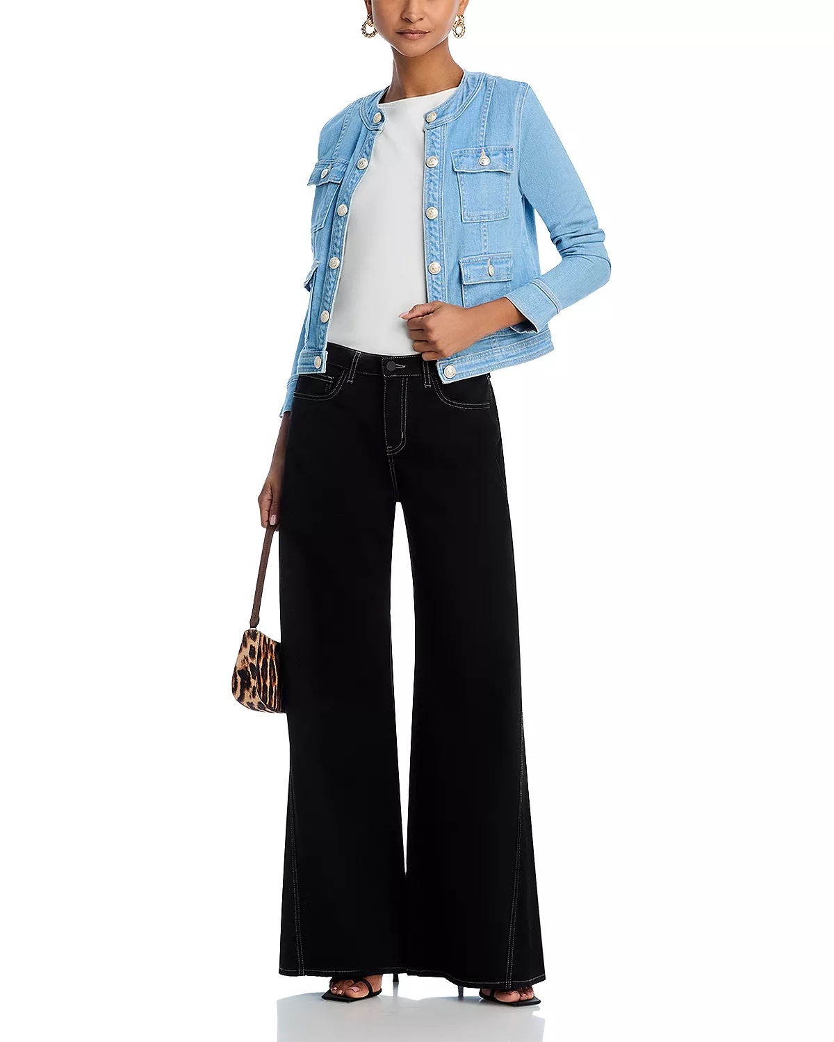 Yari Collarless Denim Jacket - 2
