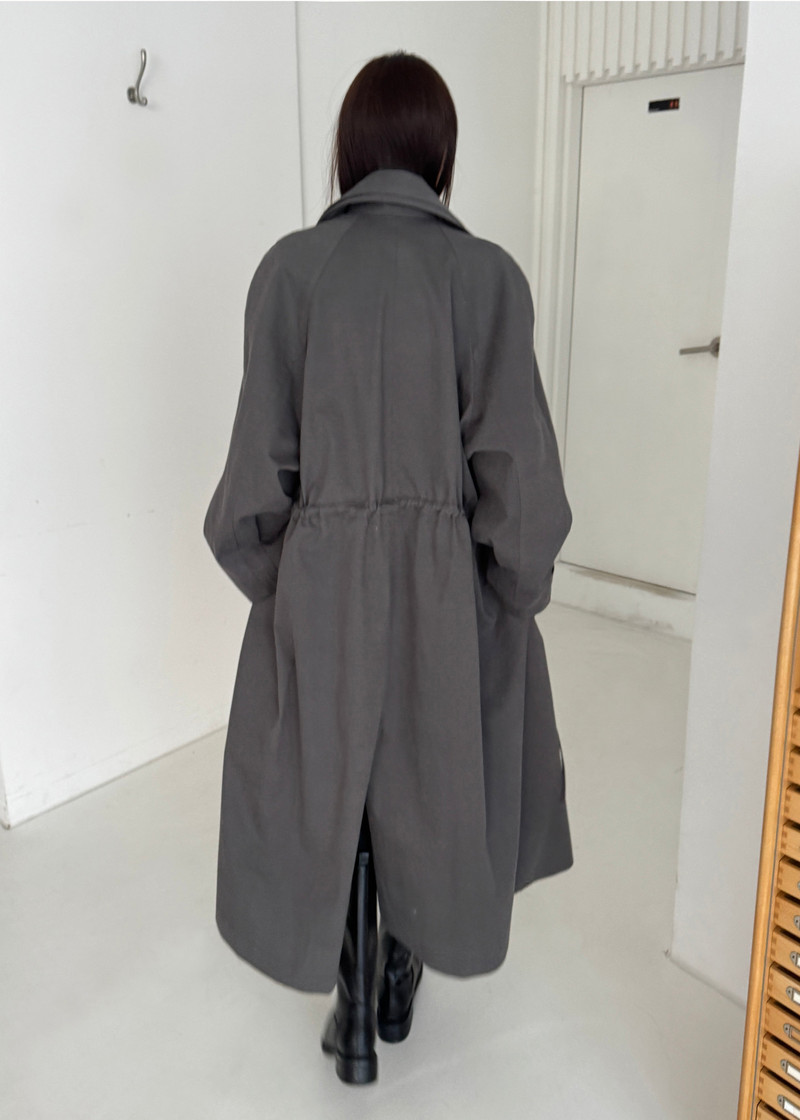Elrod Drawstring Trench - Grey 9