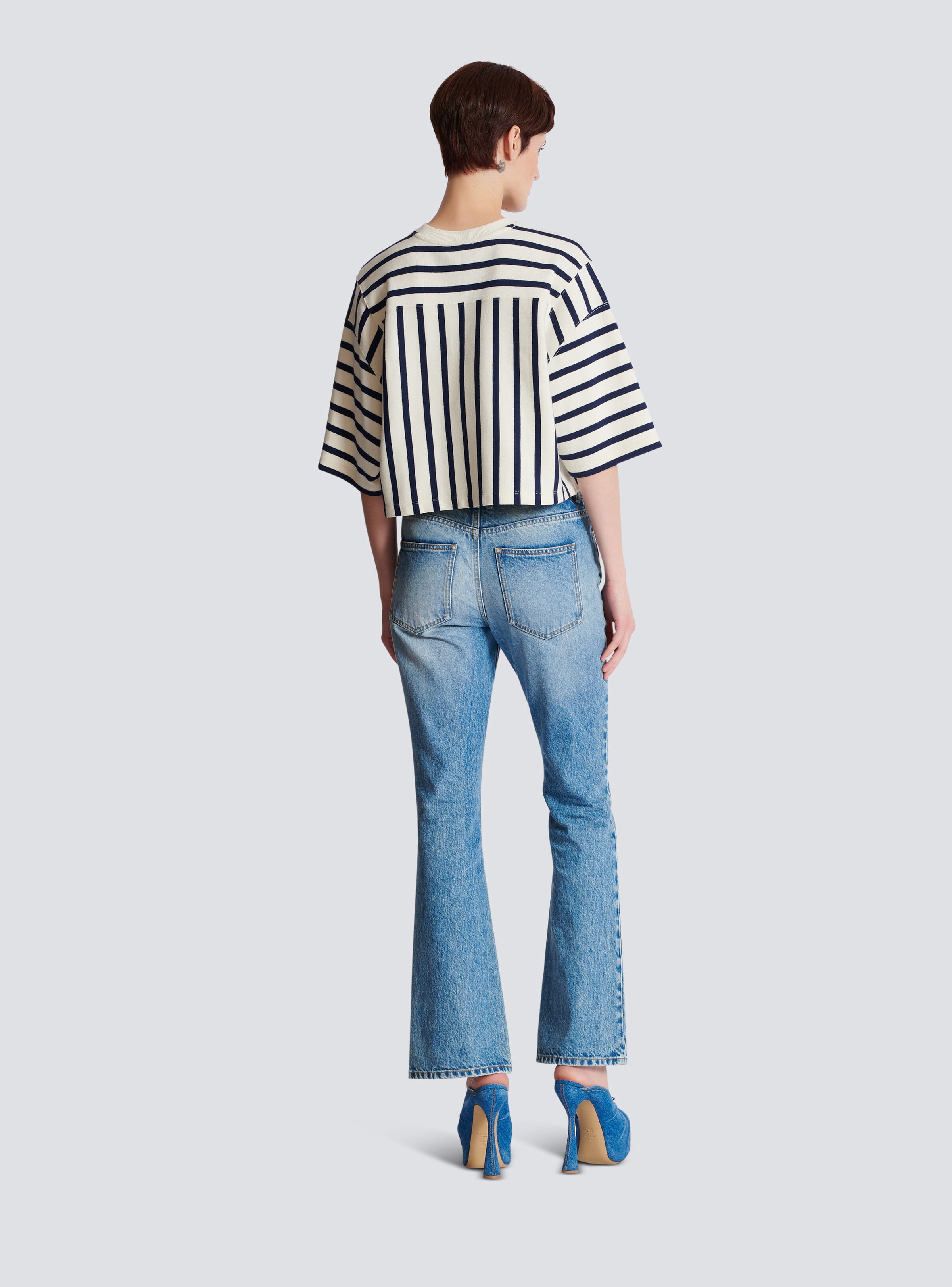 Striped Balmain Baseball top - 4