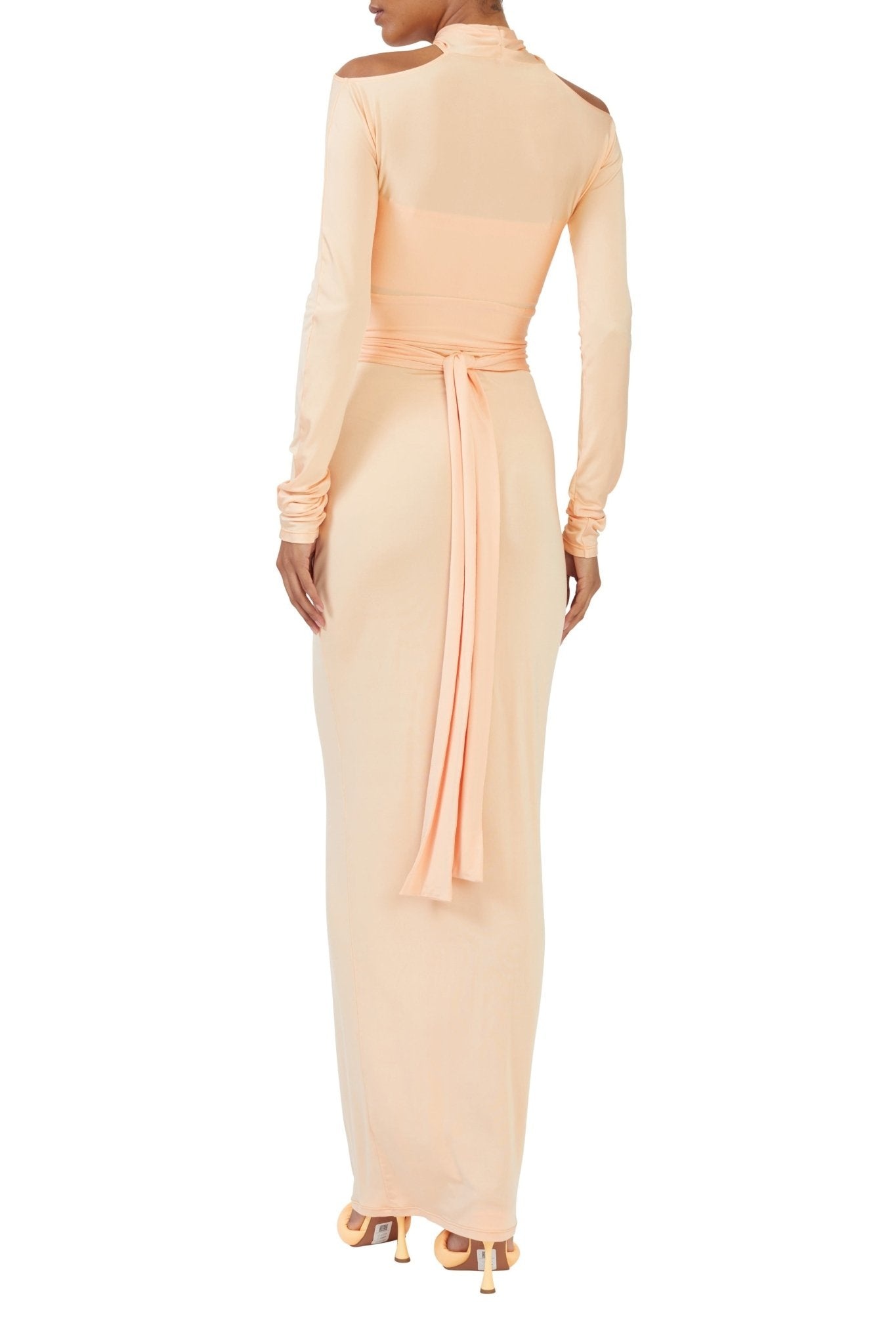 Jersey Longsleeve Cutout Wrap Dress - 2