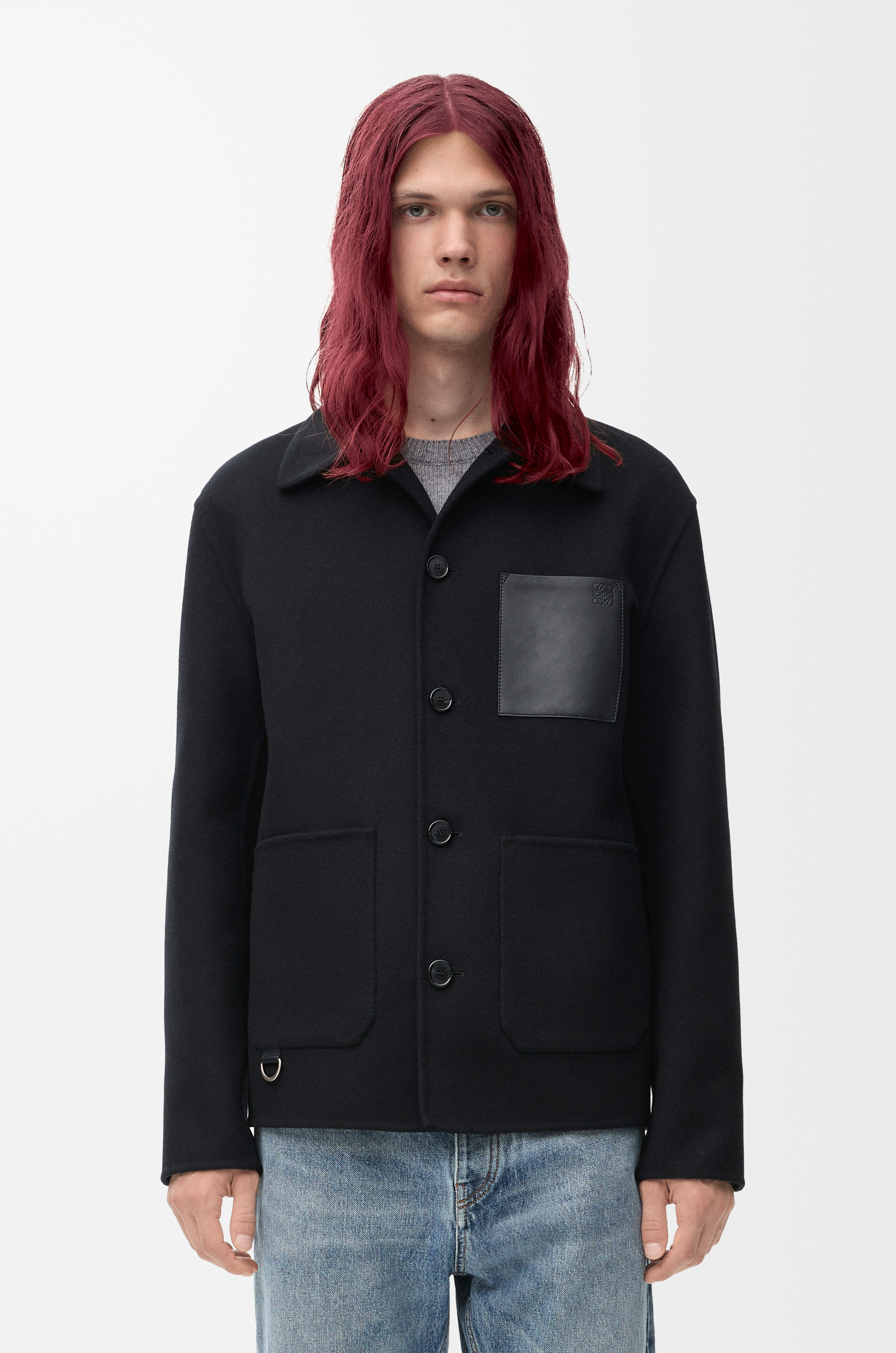 Workwear jacket in wool and cashmere - 3