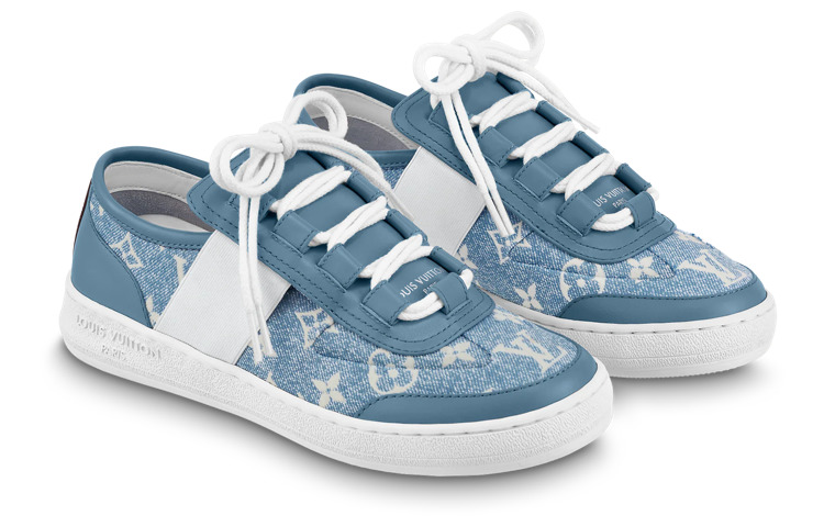(WMNS) LOUIS VUITTON Lous Sneakers 'Denim Monogram' 1AB32H - 3