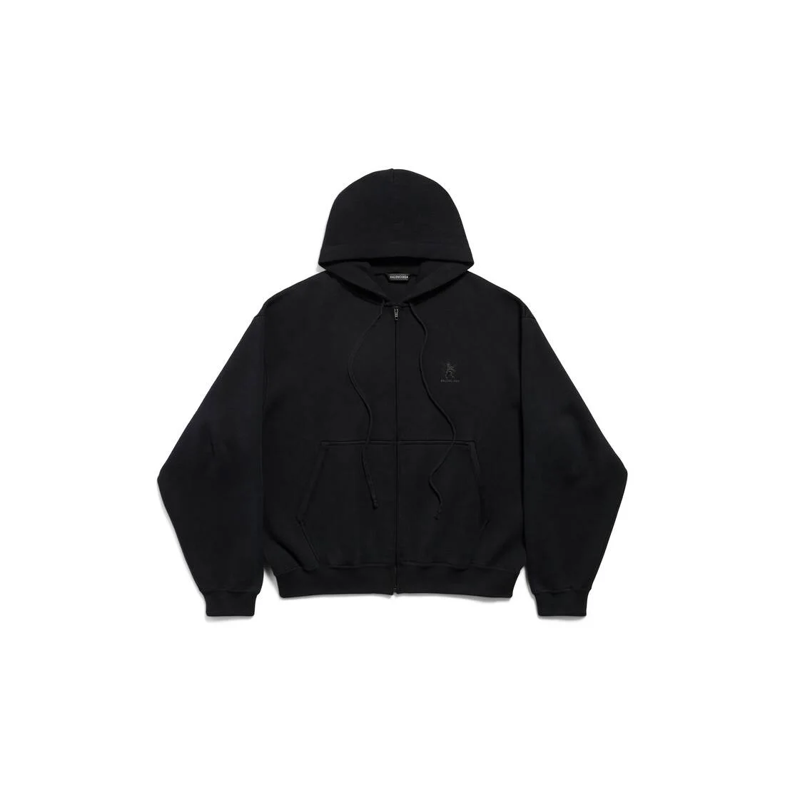 Men's Lion Zip-up Hoodie in Black - 1