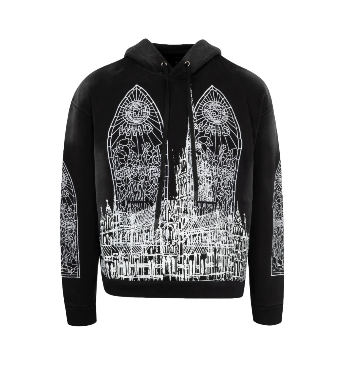 CATHEDRAL HOODED PULLOVER (COAL) - 1