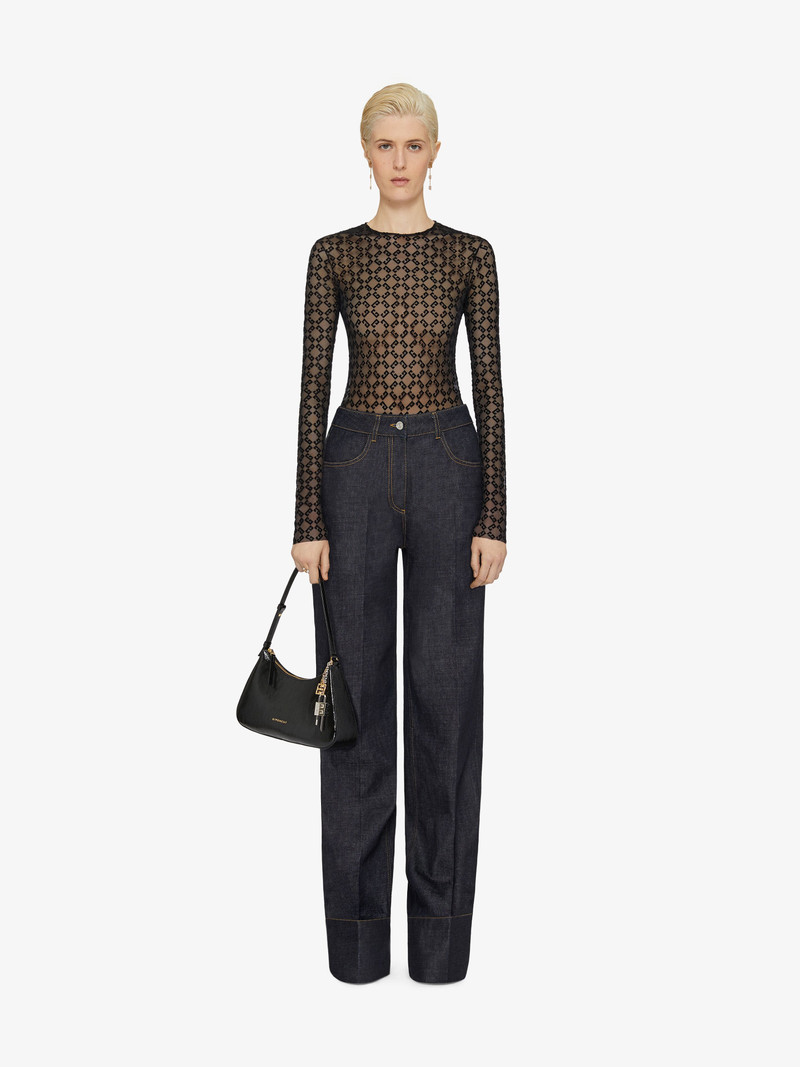Givenchy BODYSUIT IN SHINY MONOGRAM 72 TULLE outlook
