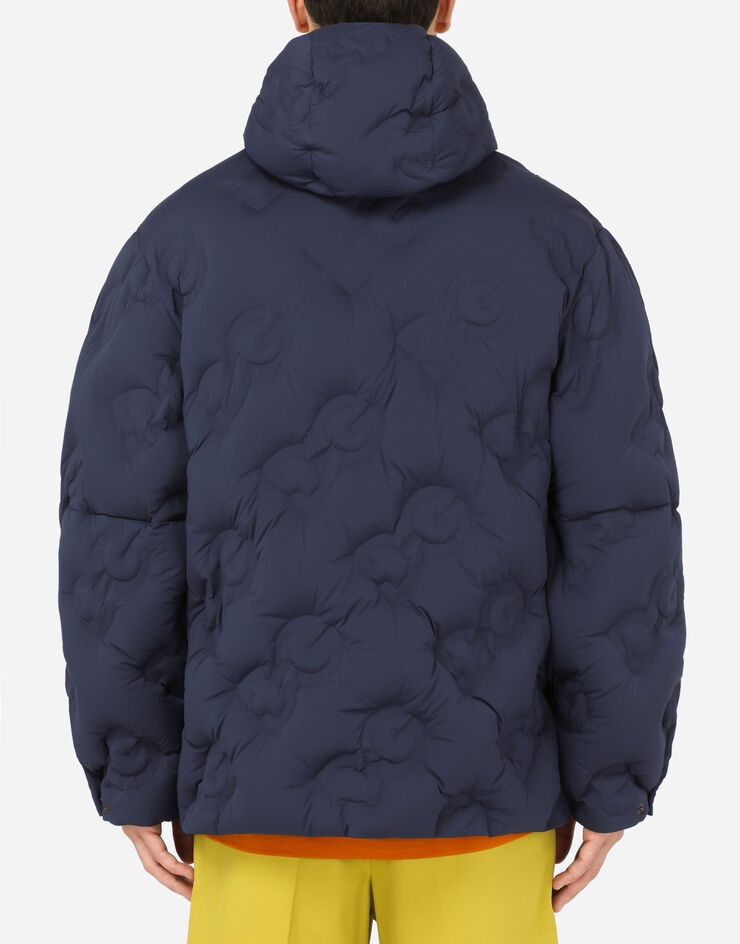 Hooded quilted nylon jacket with DG logo - 2