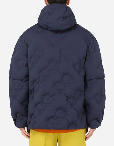 Dolce & Gabbana Hooded quilted nylon jacket with DG logo outlook