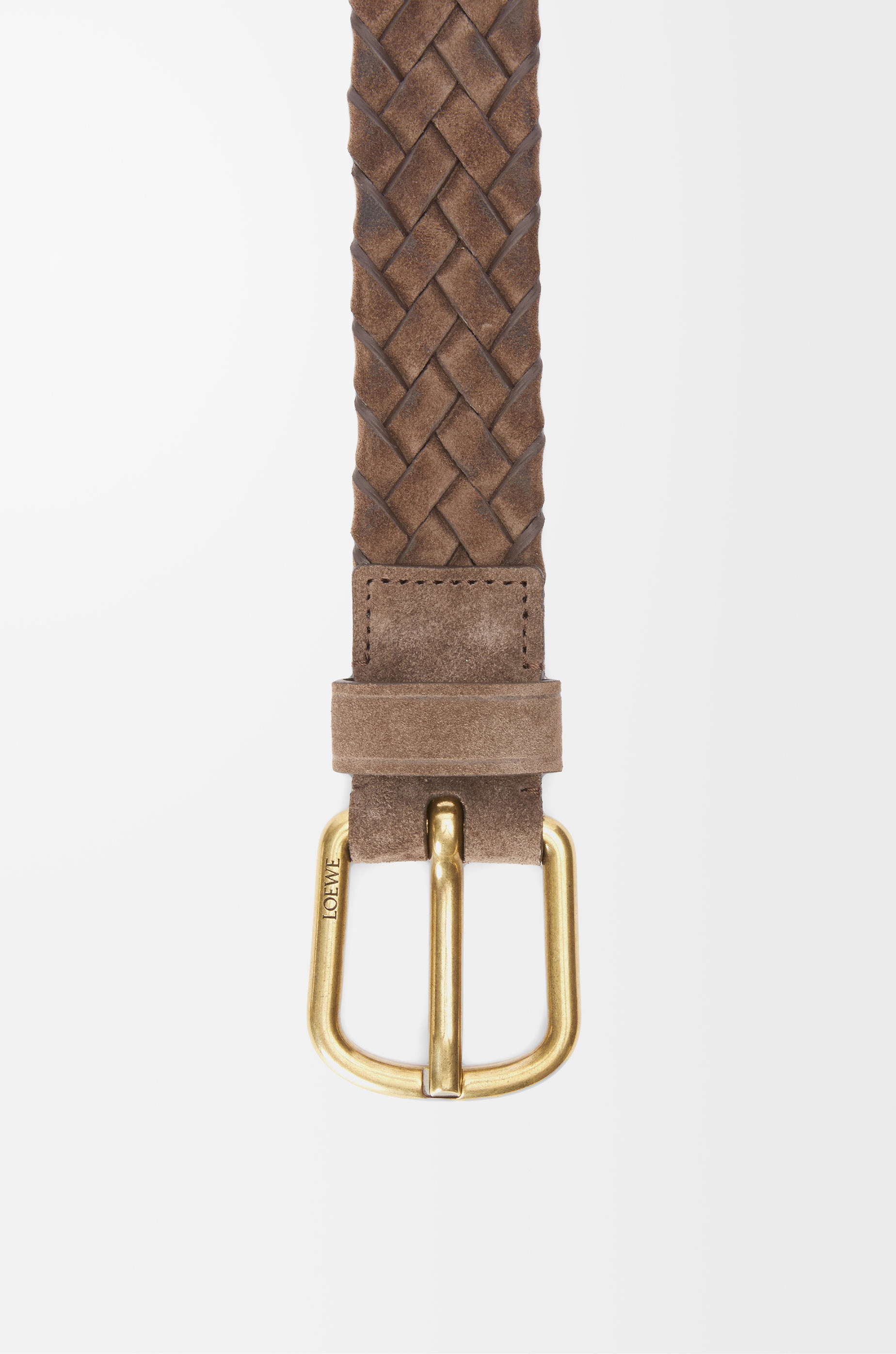 Chunky woven belt in suede calfskin - 2