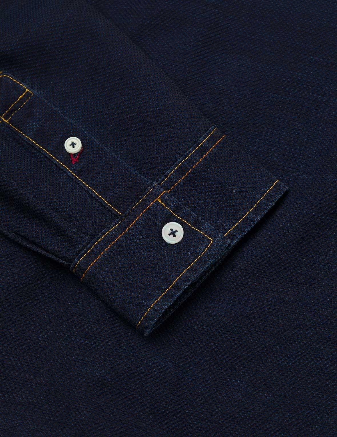 Seagull Print Regular Fit Denim Shirt - 10