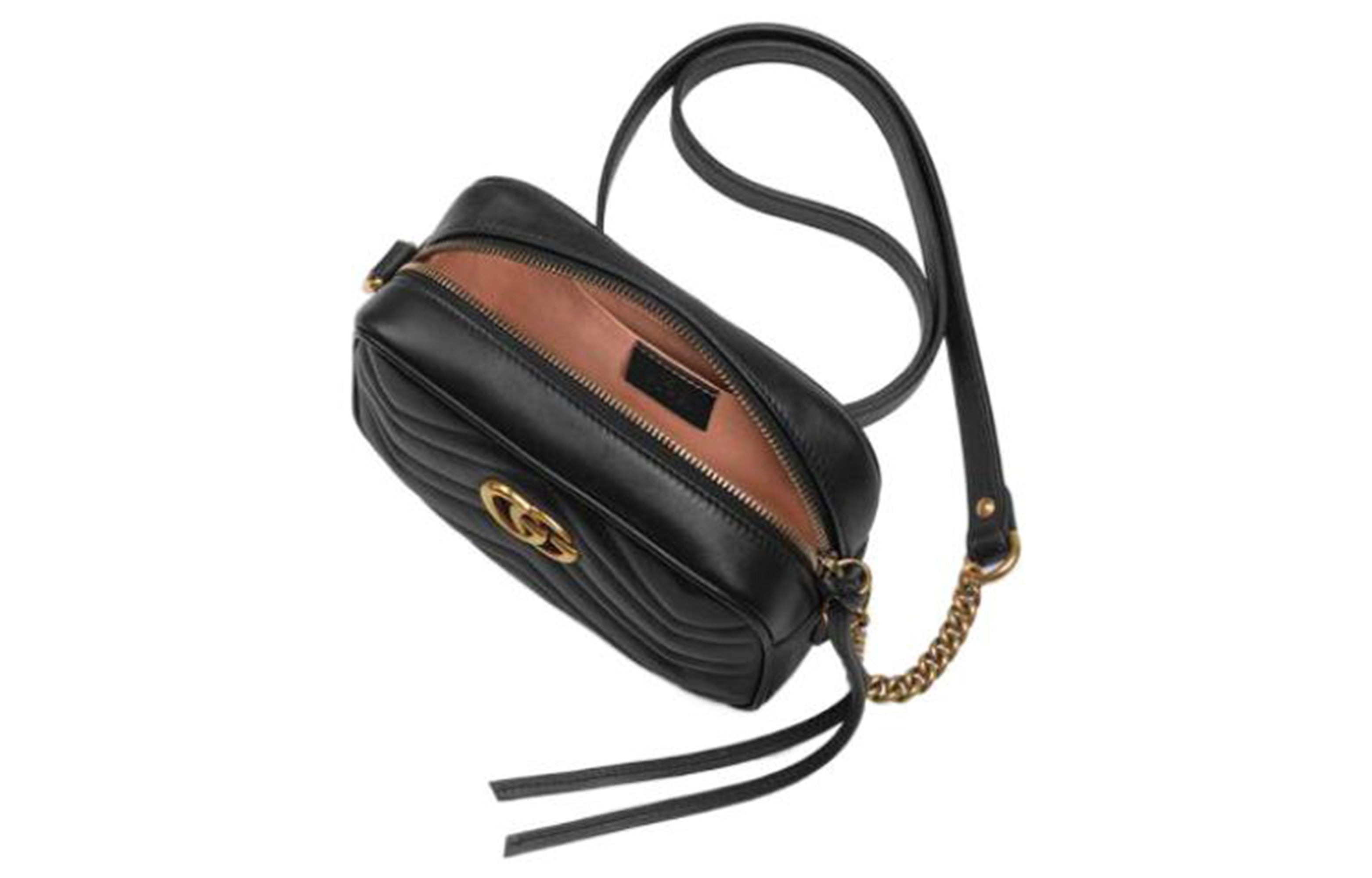(WMNS) Gucci GG Marmont Logo Messenger Bag Black Classic 448065-DTD1T-1000 - 6