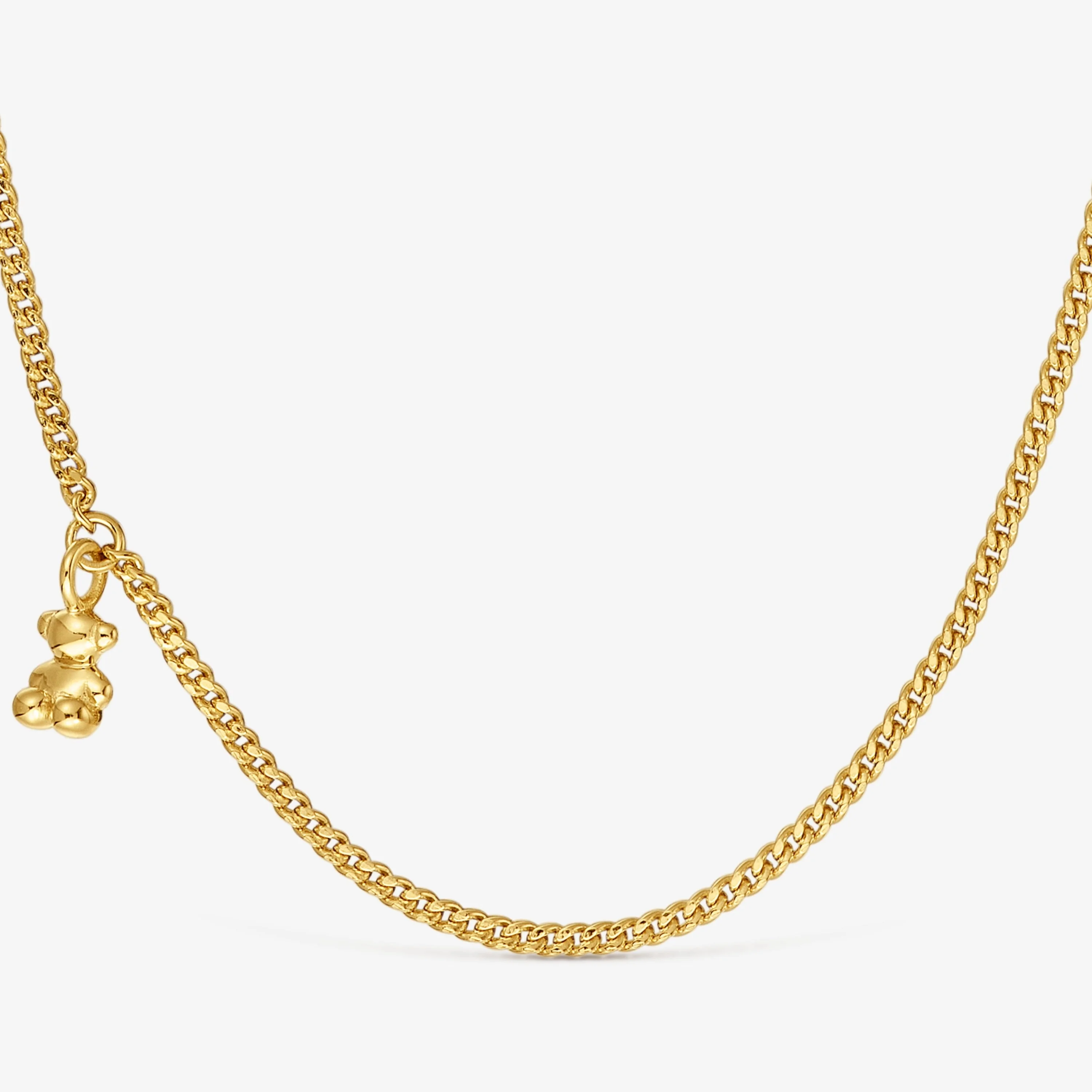 Short curbed Necklace with 18K gold vermeil Bold Bear - 1