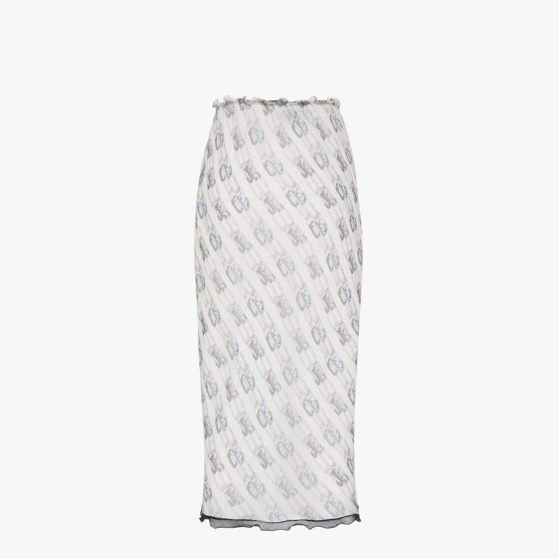 White chiffon skirt - 2