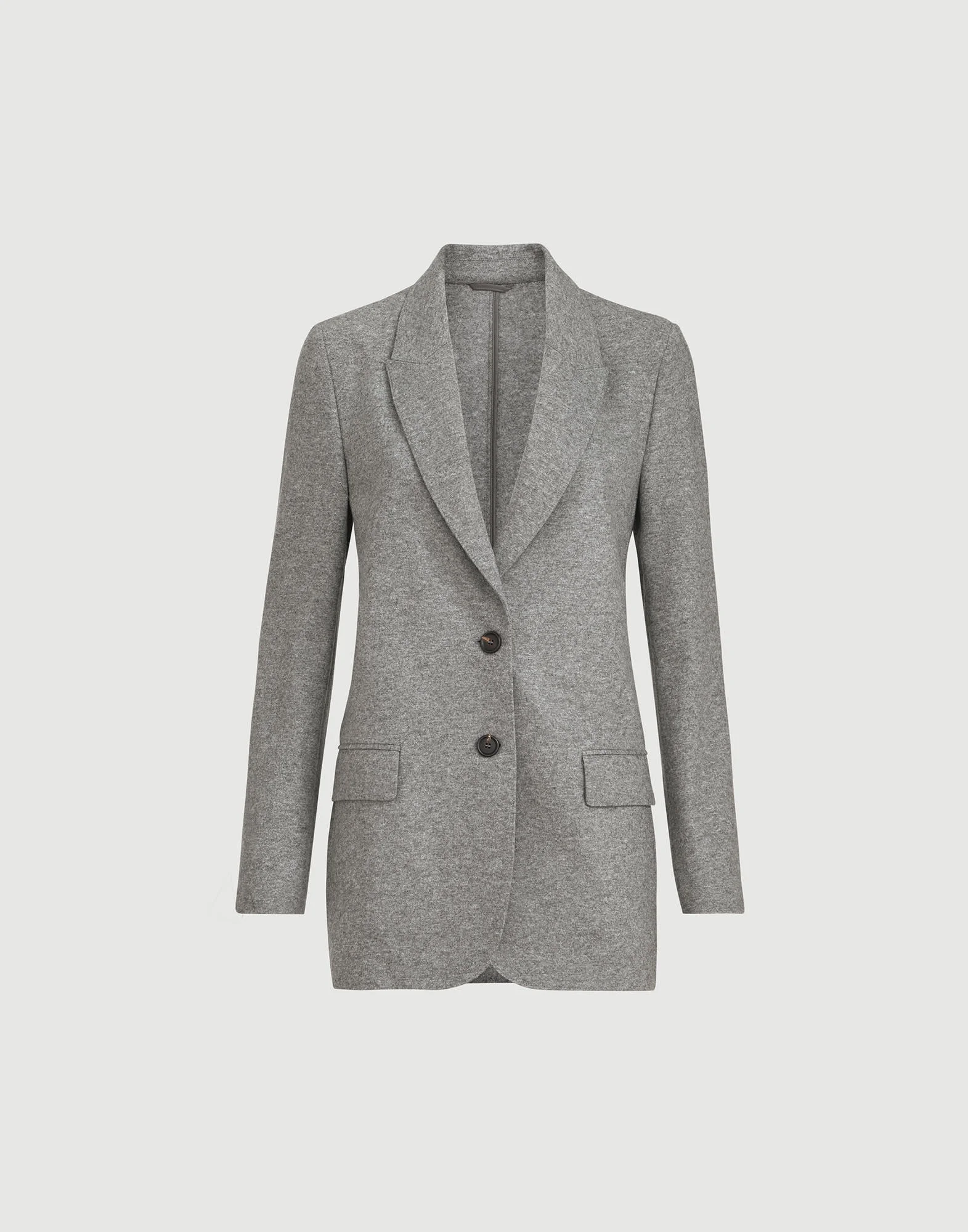 Cashmere jersey deconstructed blazer with monili - 1