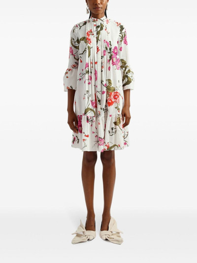 Erdem floral-print seersucker shirt dress outlook
