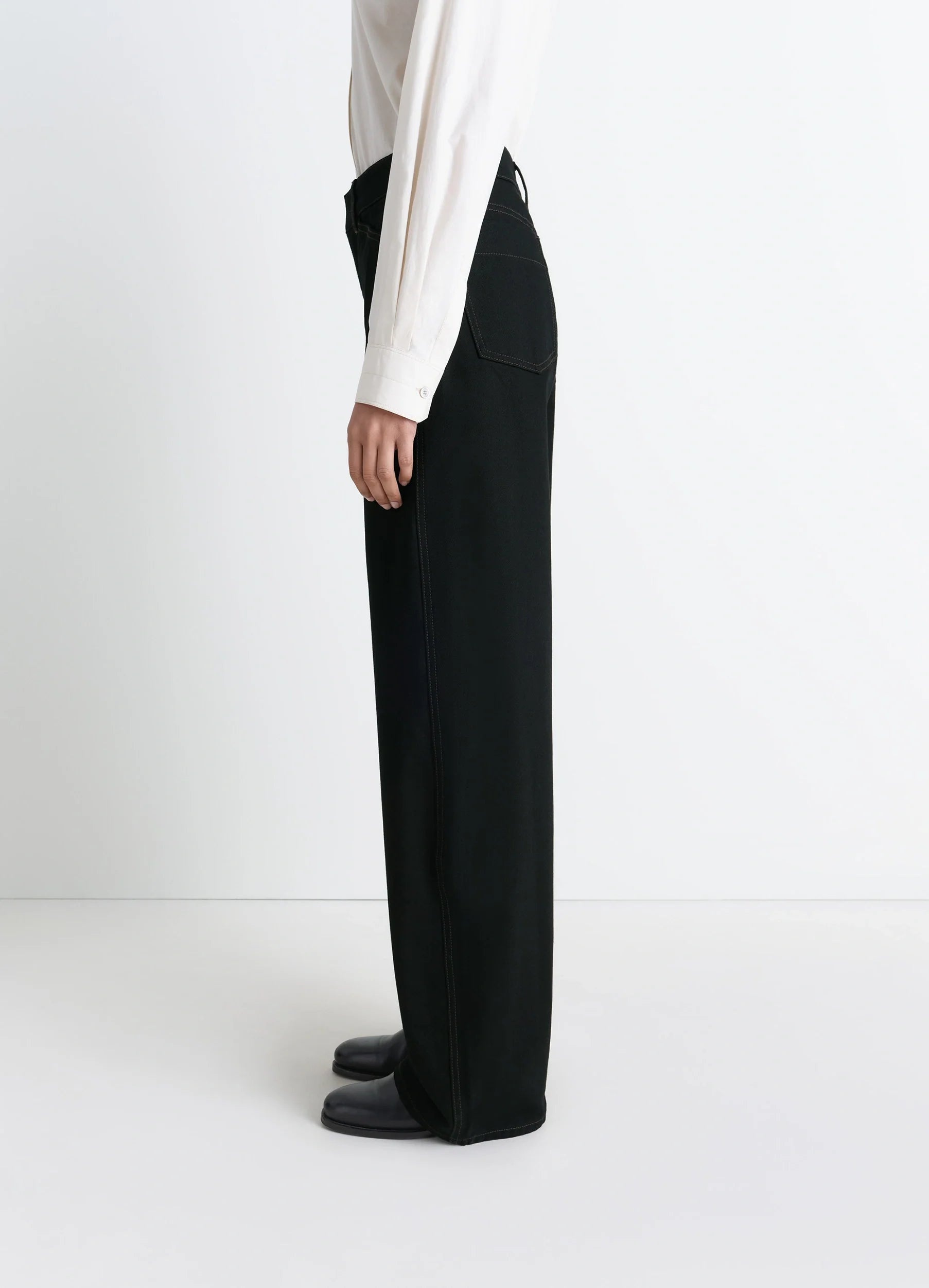 HIGH WAISTED CURVED PANTS - 2