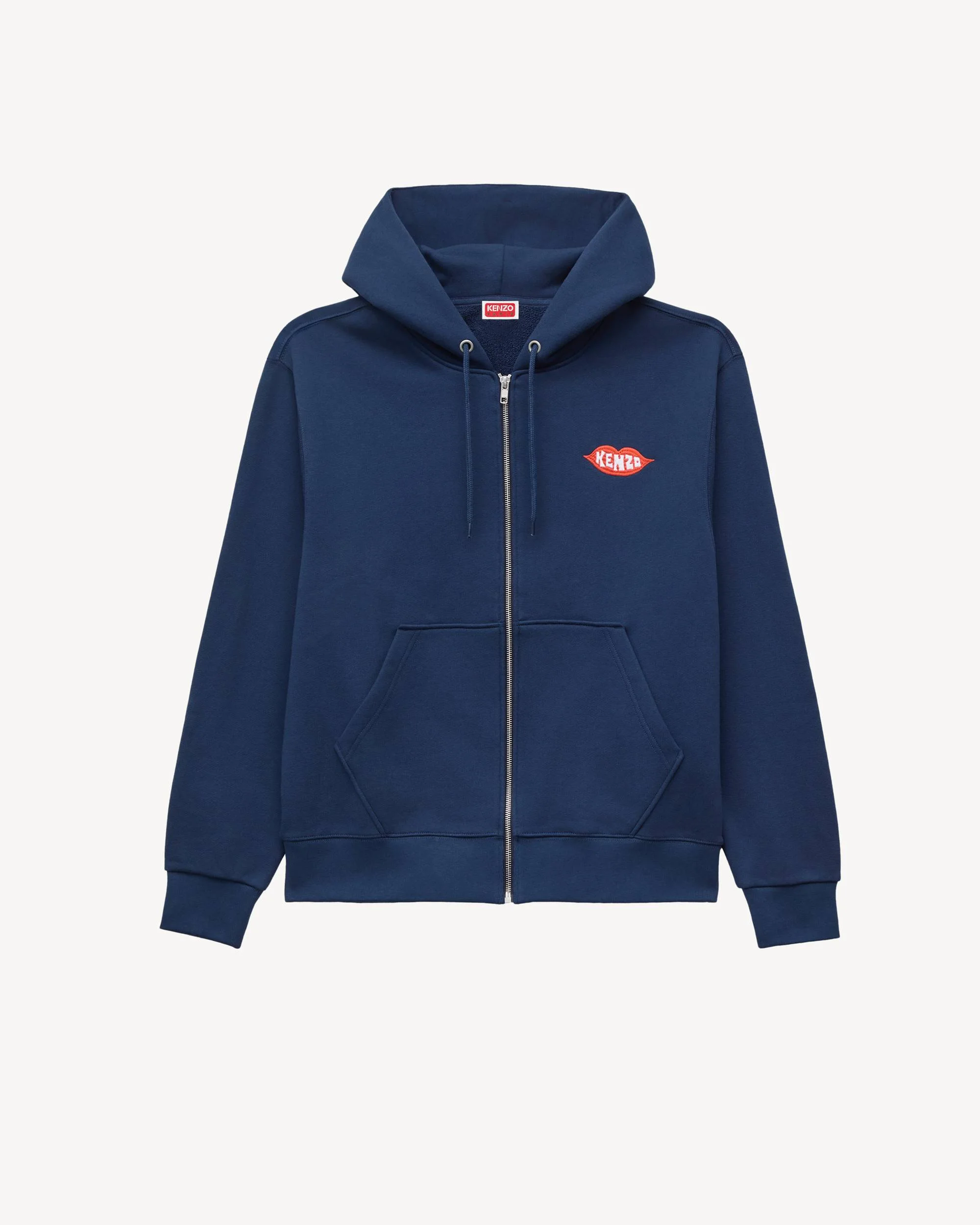 'KENZO Loves' embroidered hoodie in cotton - 1
