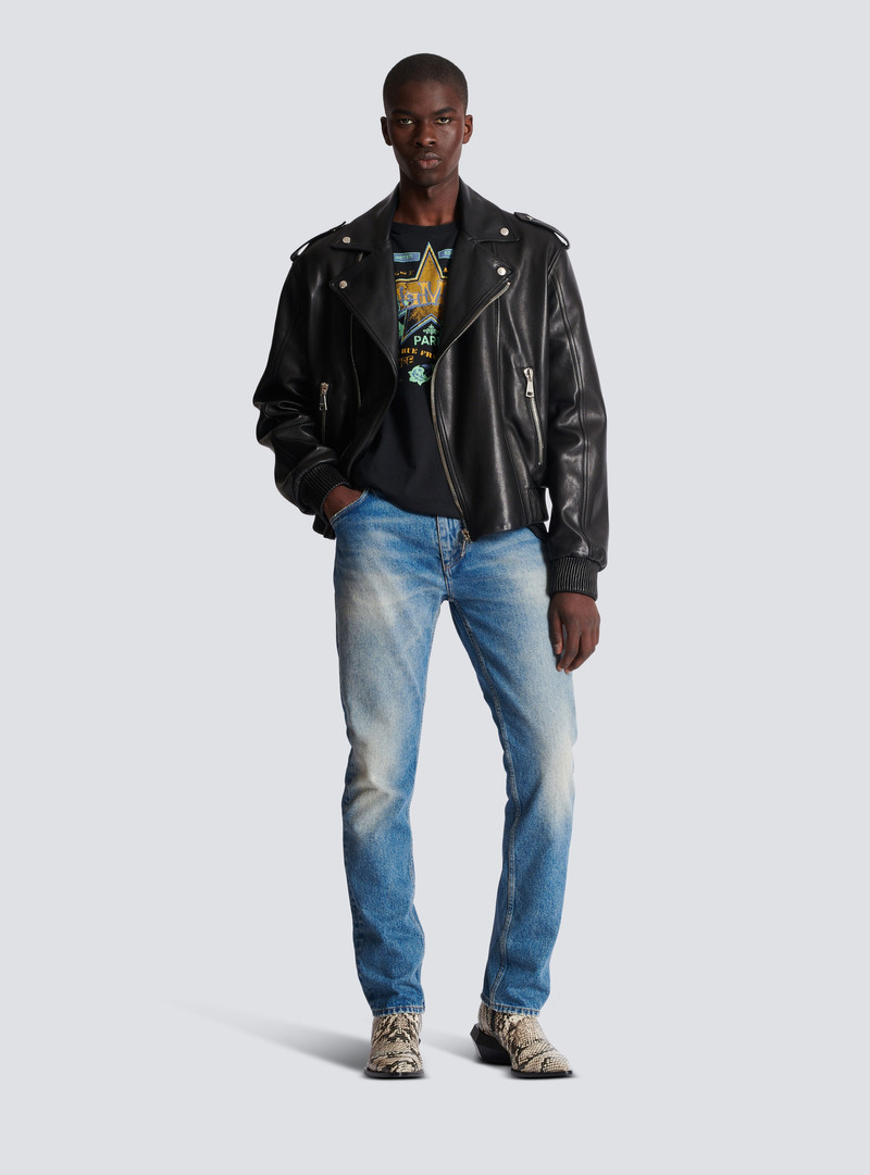 Balmain Blue Wash vintage denim jeans outlook