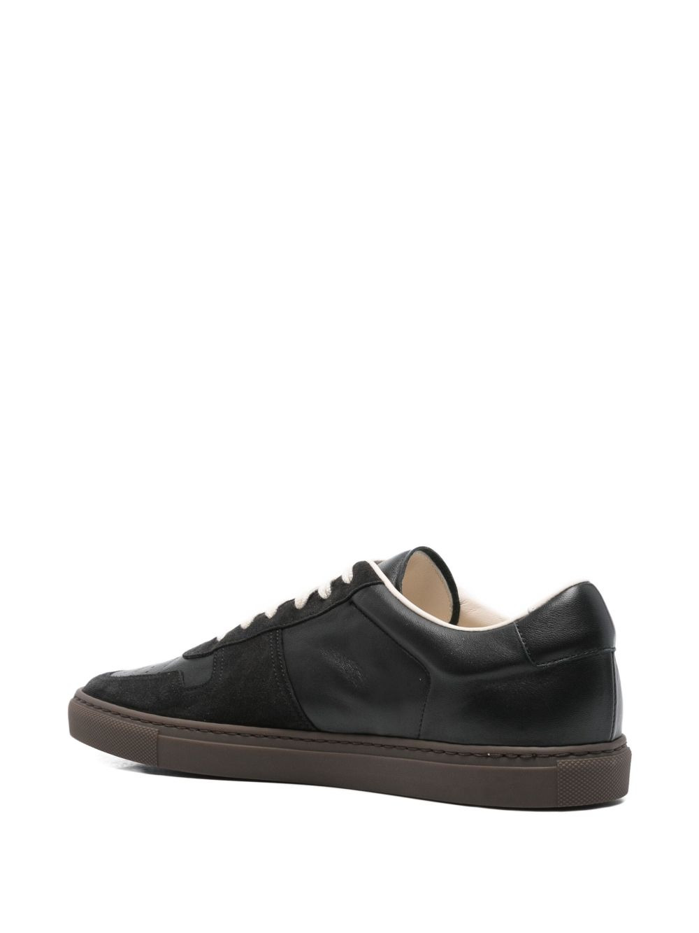 leather lace-up low-top sneakers - 3
