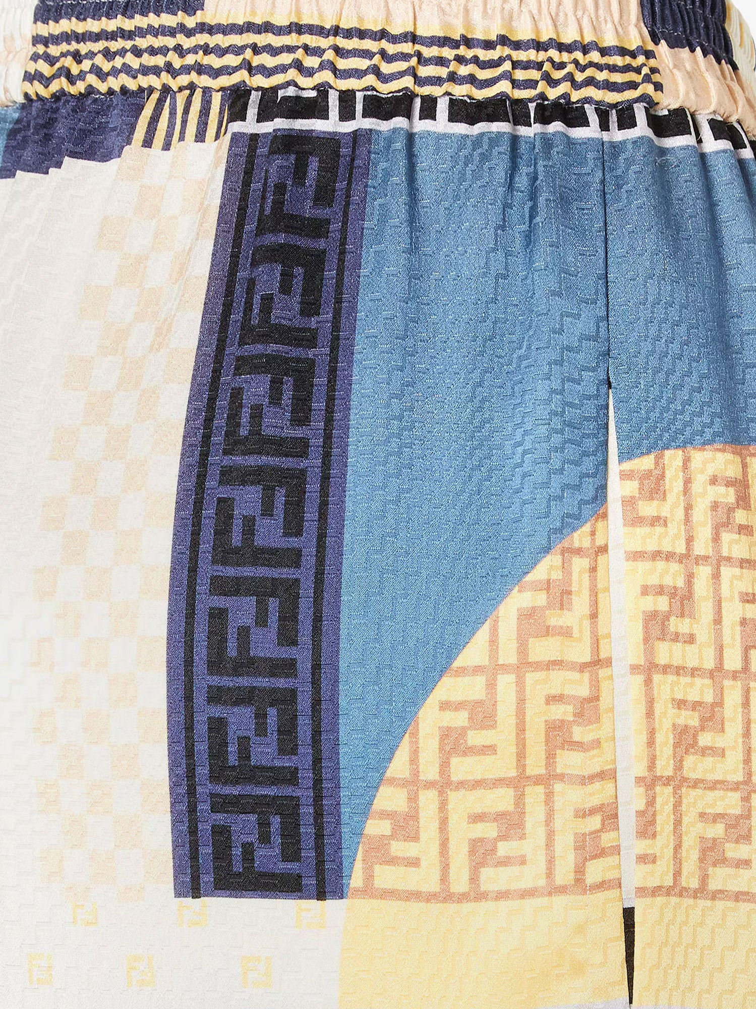 Patchwork Silk Trousers - 5