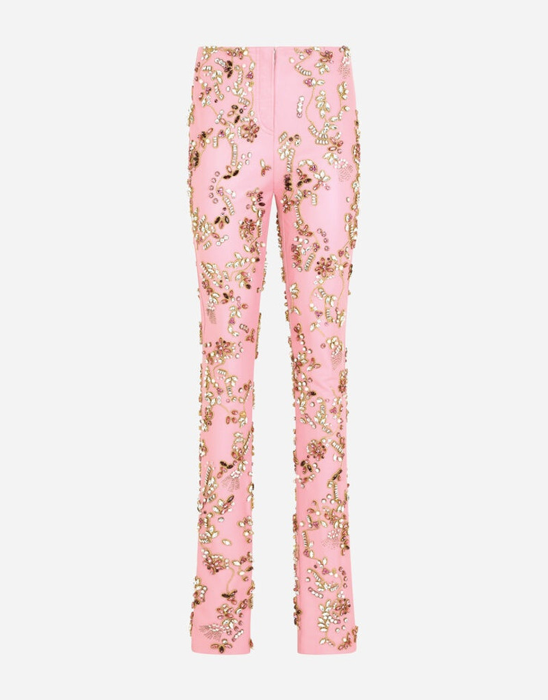Leather pants with embellishment 1