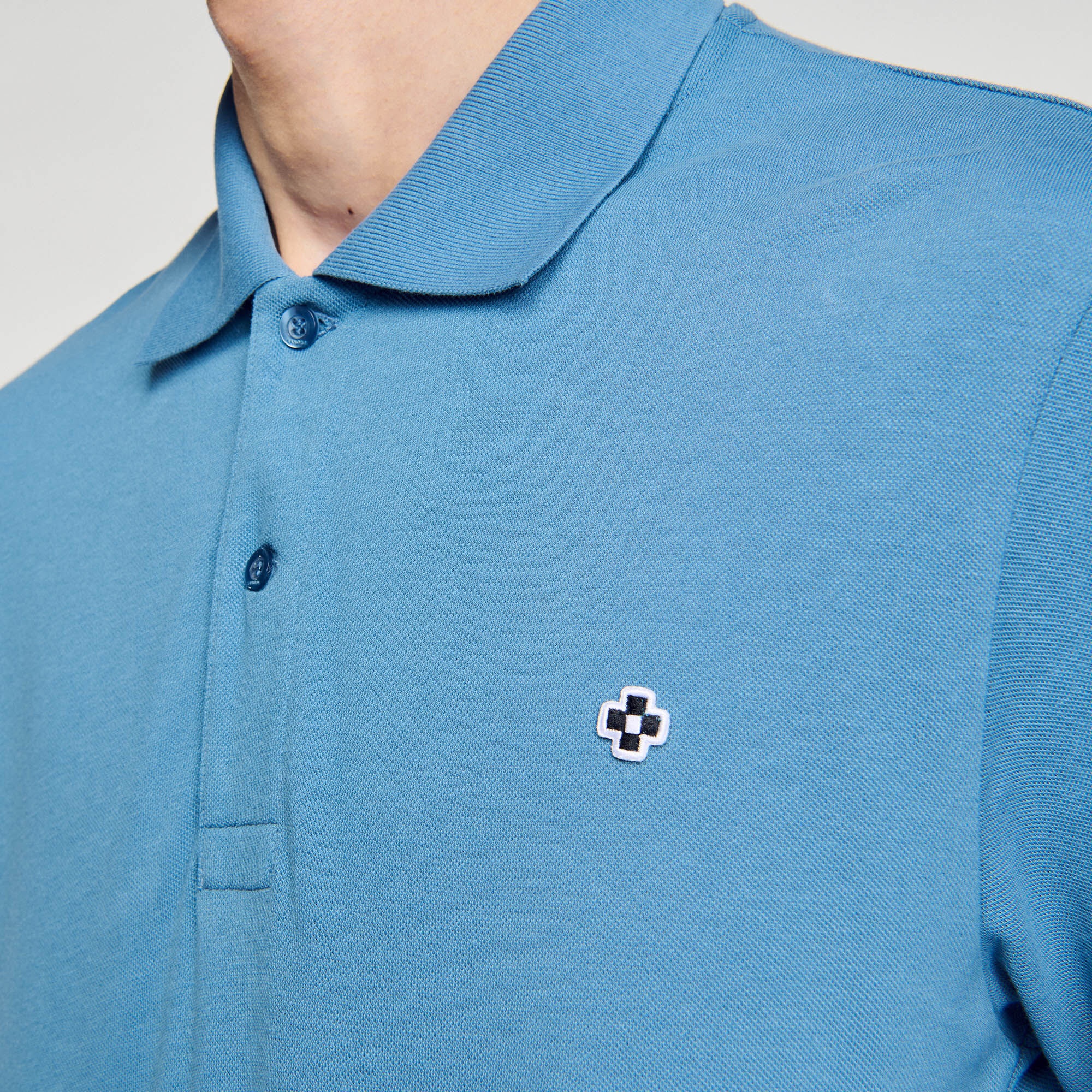 POLO SHIRT WITH SQUARE CROSS PATCH - 4