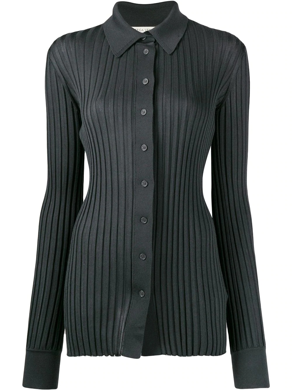 ribbed buttoned cardigan - 1