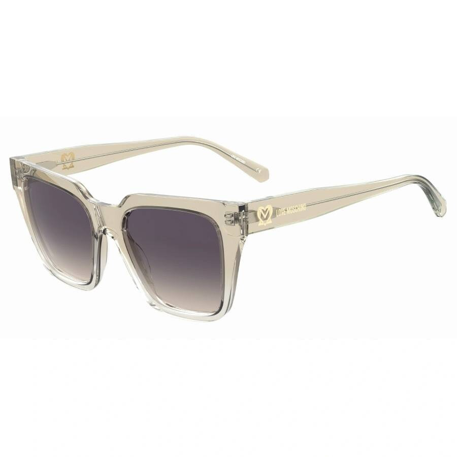 Moschino Grey Fuchsia Square Ladies Sunglasses MOL065/S 010A/FF 52 - 2