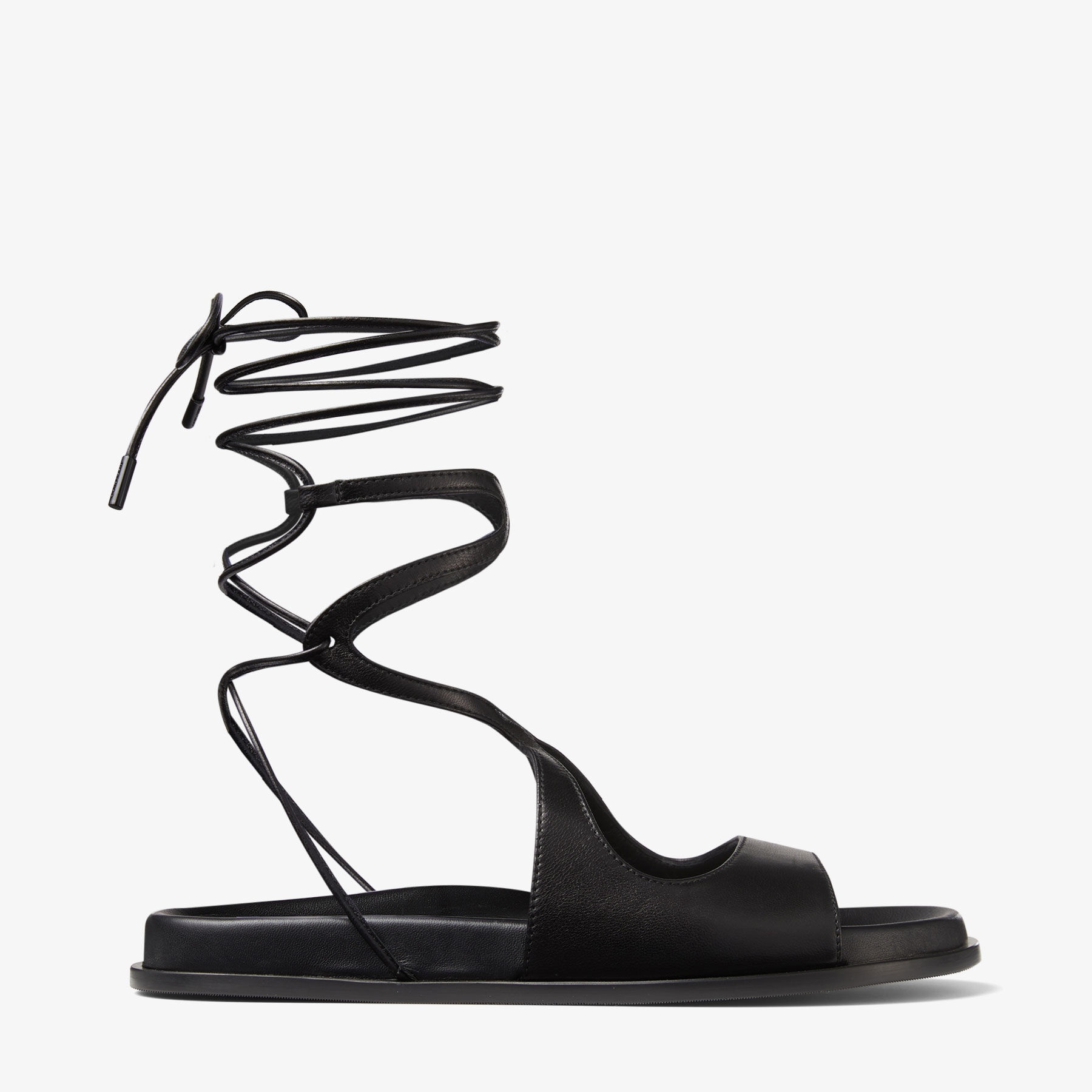 Azure Flat
Black Nappa Leather Flat Sandals - 1