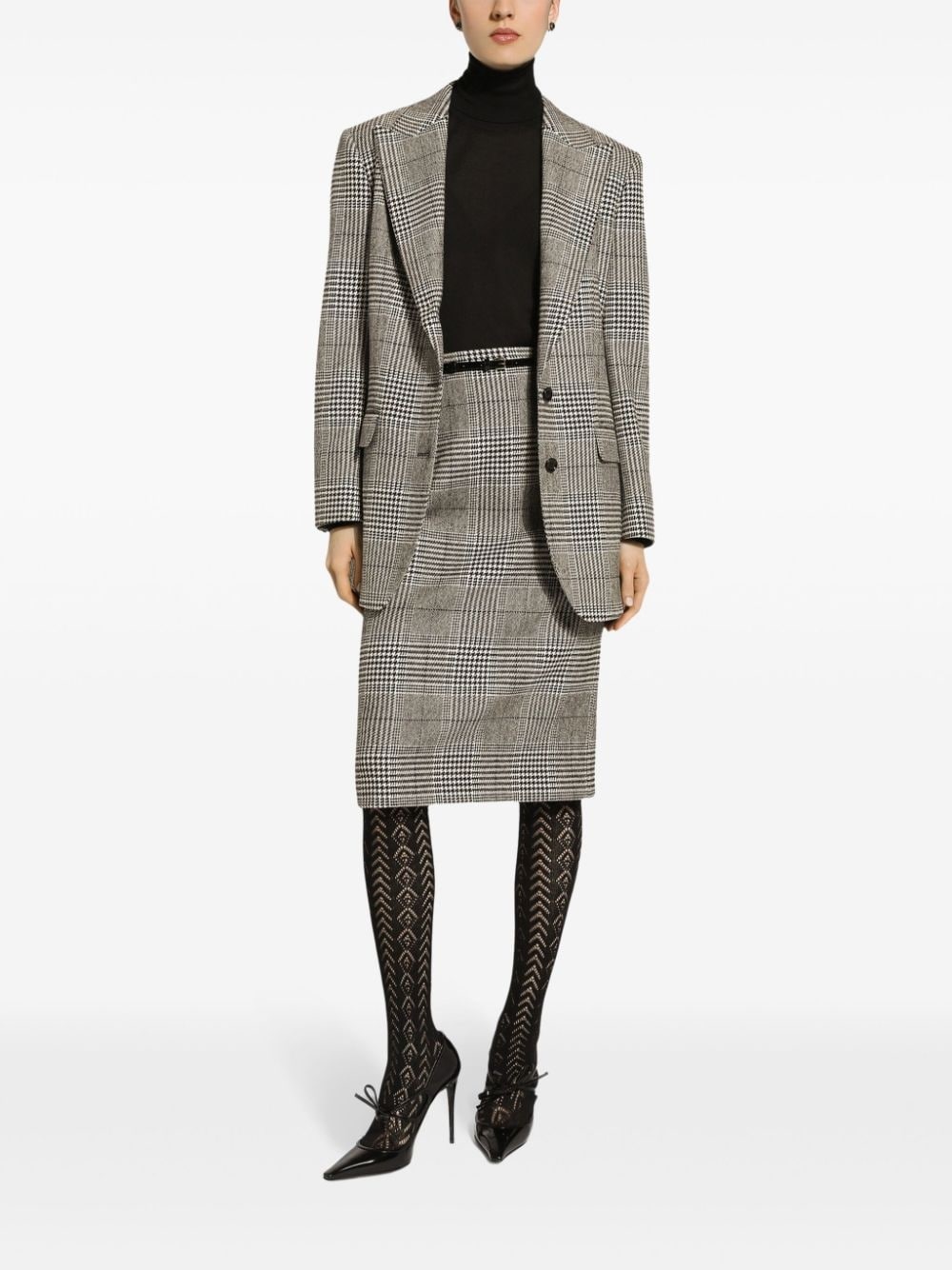 glen-plaid blazer - 2