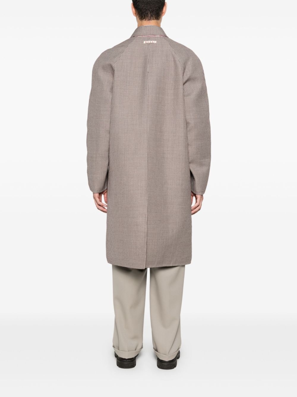 houndstooth-print coat - 4