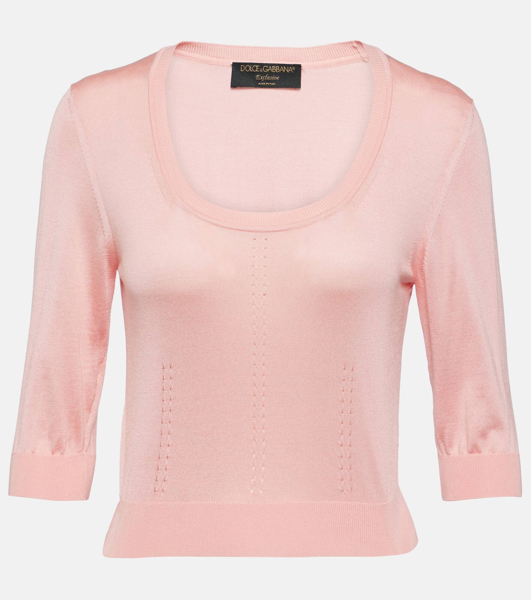 Capri pointelle silk sweater - 1