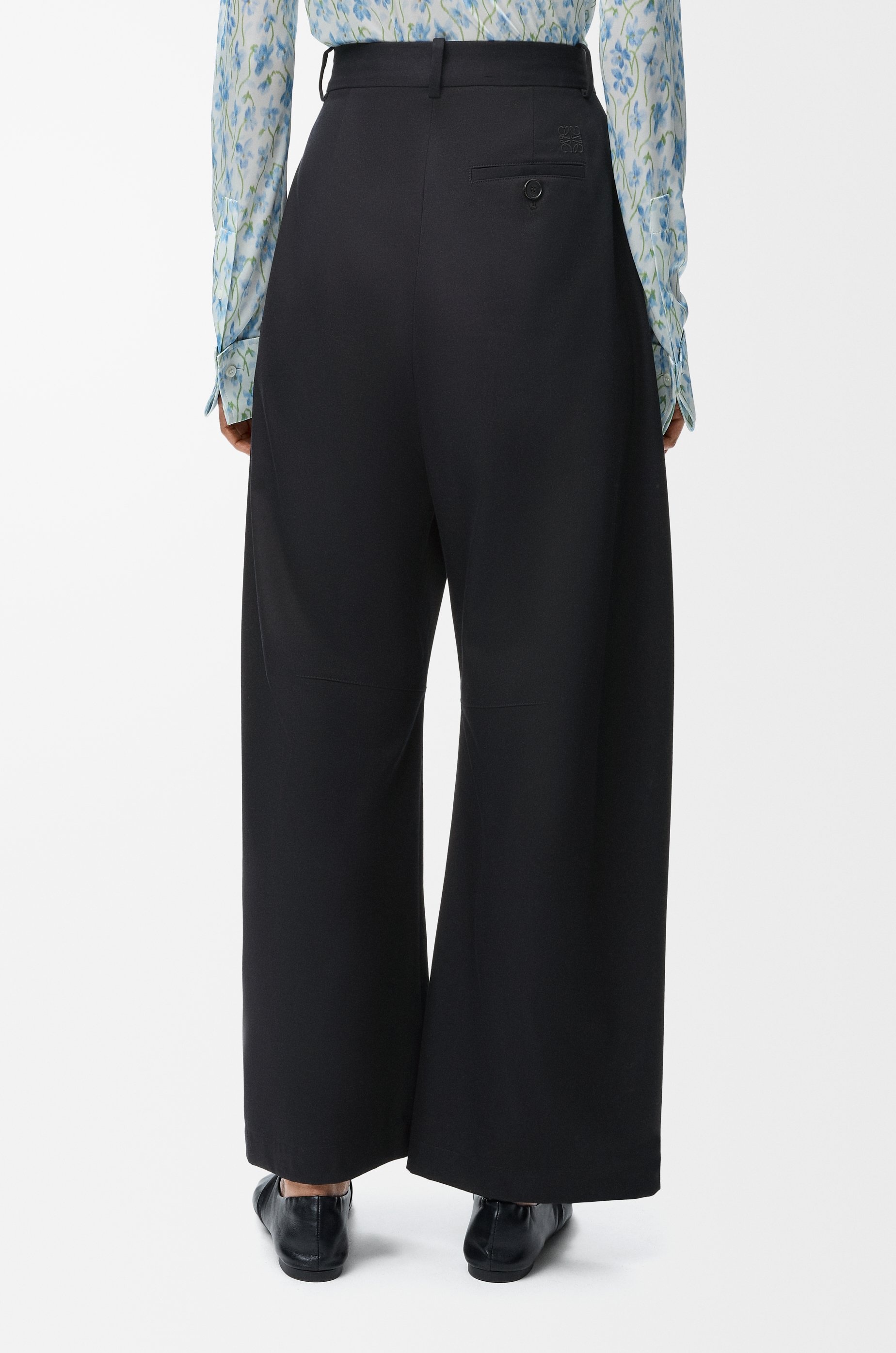 Barrel trousers in cotton and silk - 4