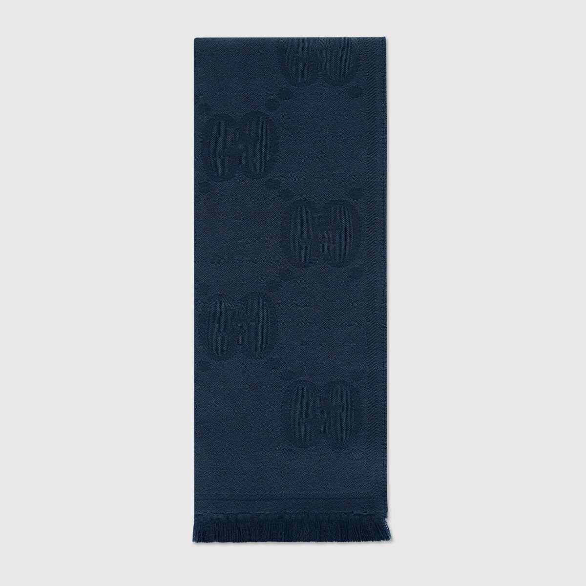 Wool scarf with GG pattern - 1