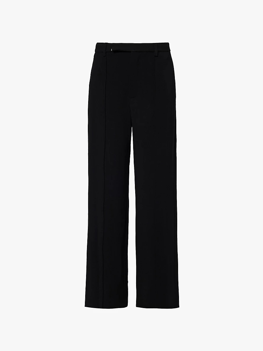 Weyes wide-leg mid-rise woven trousers - 1