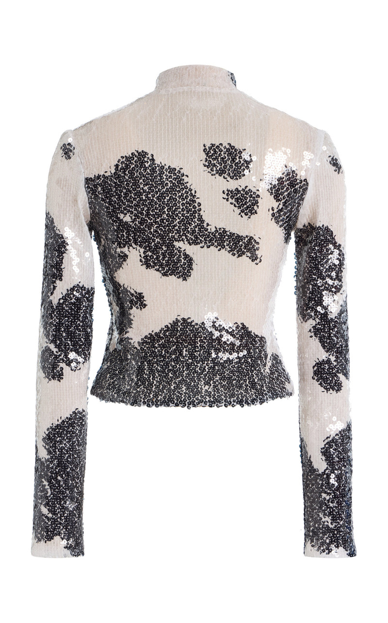 The Maven Paillette Mock Neck Top multi 3