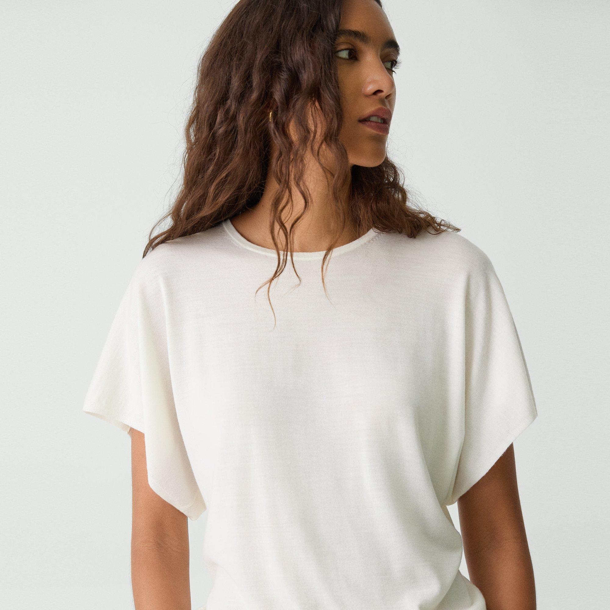 Flutter Sleeve Top in Regal Wool - 5