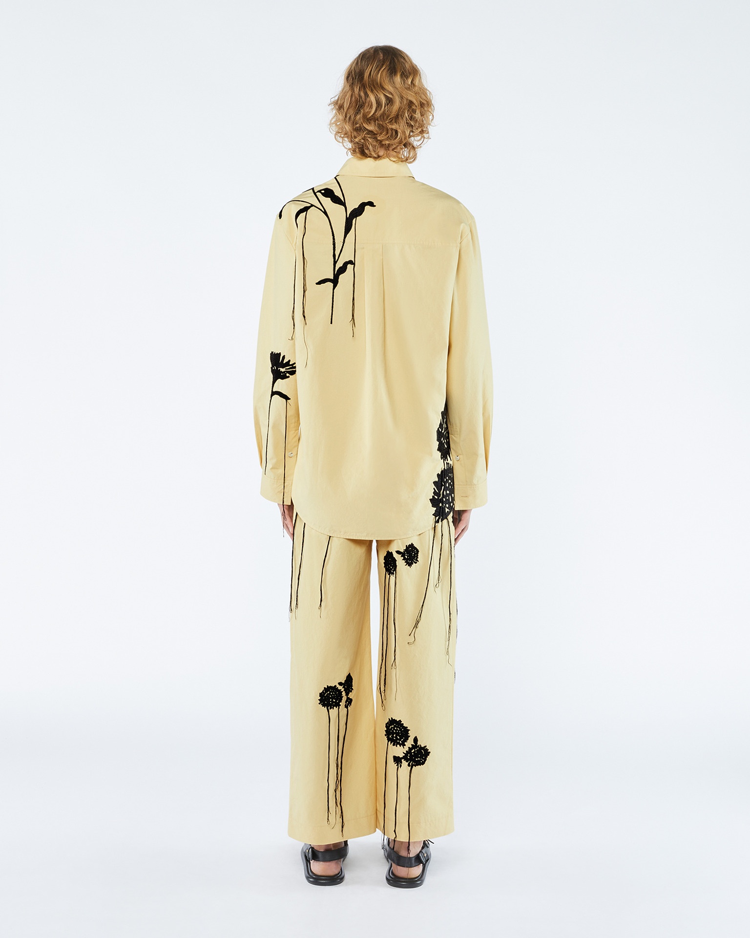 JARI - Embroidered poplin shirt - Vintage creme - 4