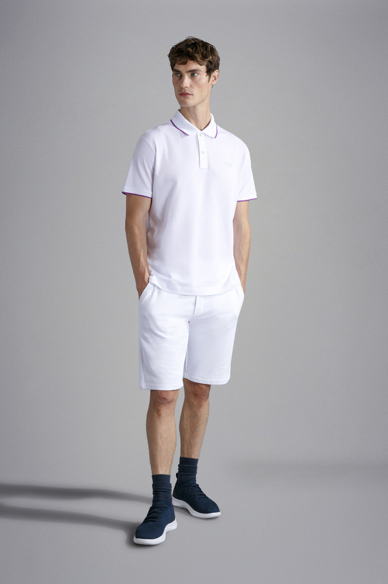 Paul & Shark COTTON PIQUE POLO SHIRT WITH REFLEX PRINT outlook