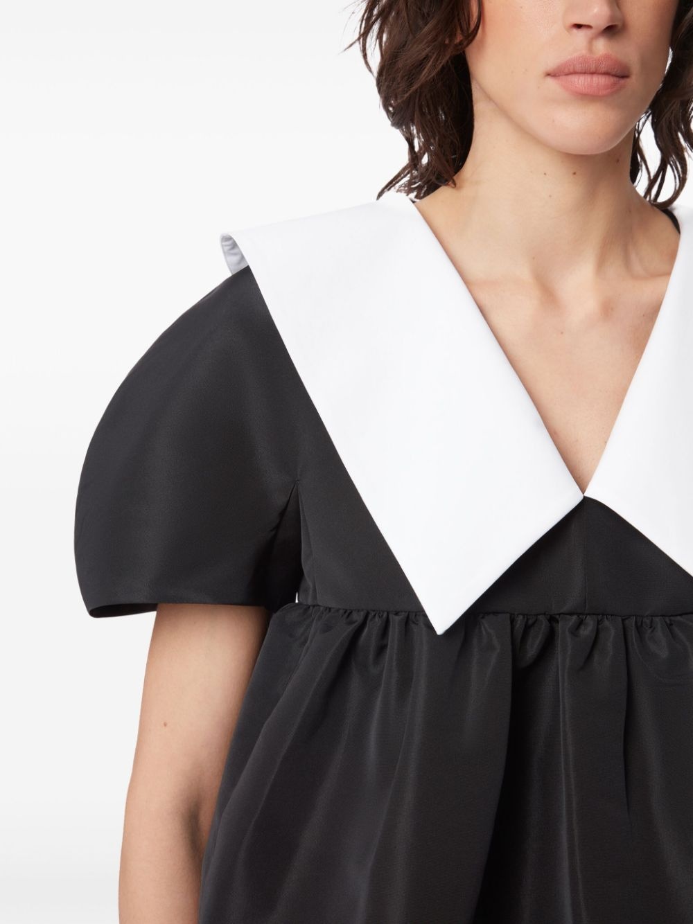 Taffeta v-neck top - 5