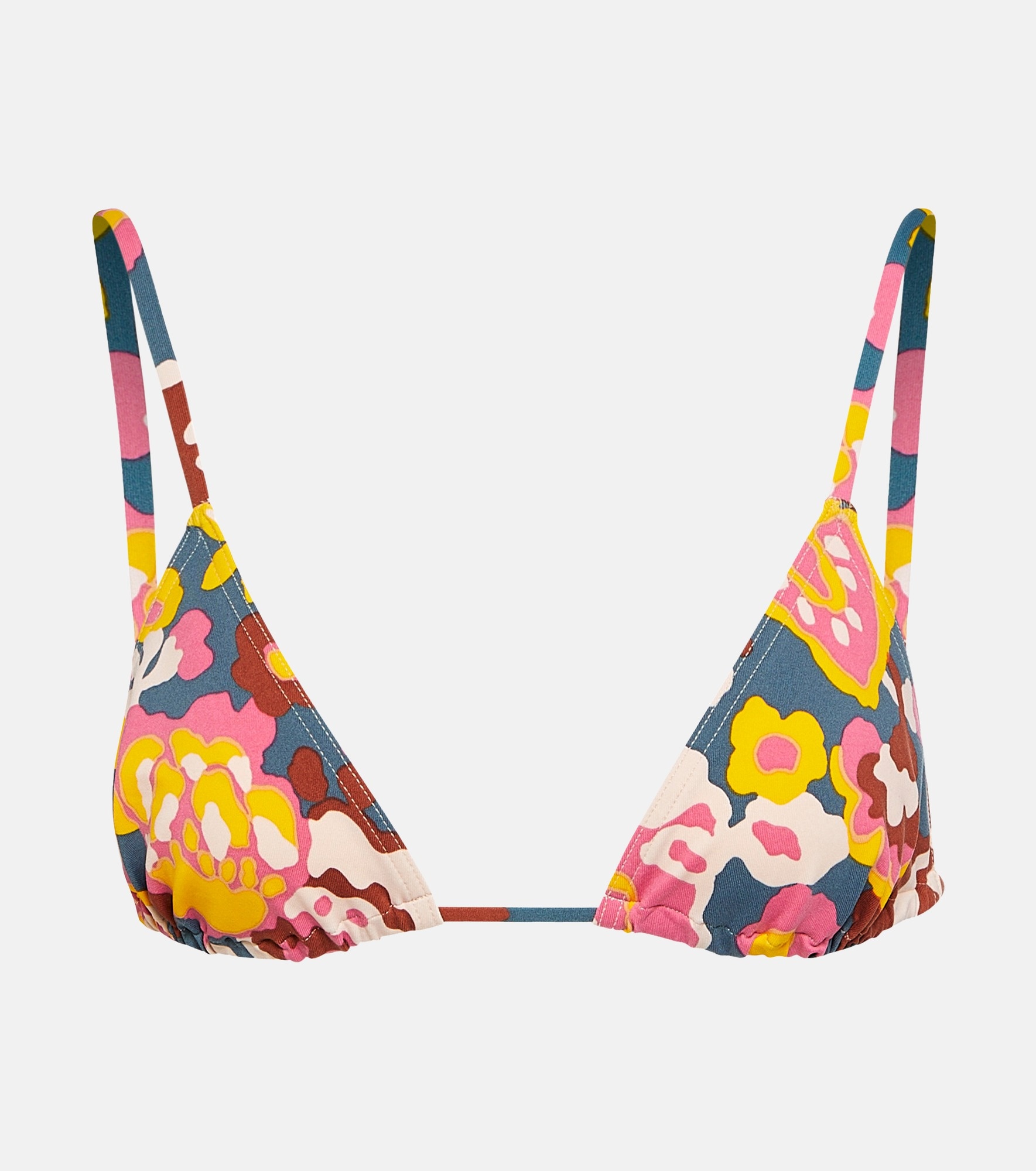 Kiwi printed triangle bikini top - 1