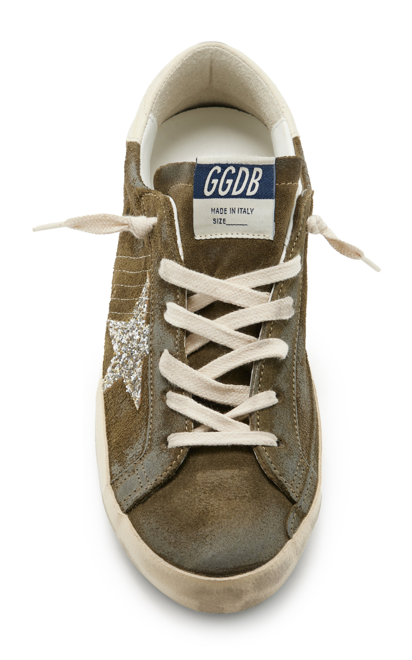 Super Star Glittered Suede Sneakers green - 3
