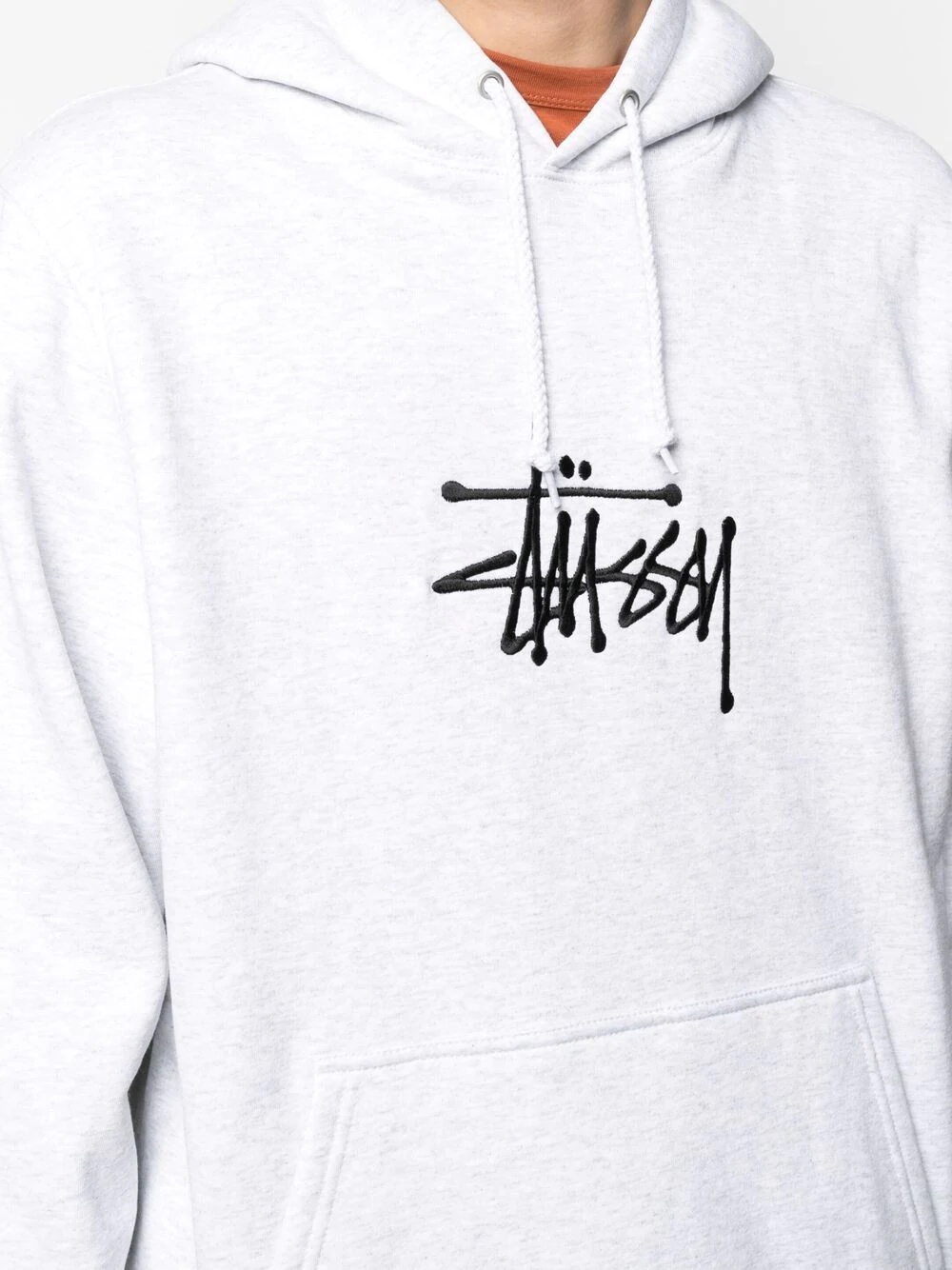 embroidered logo cotton hoodie - 5