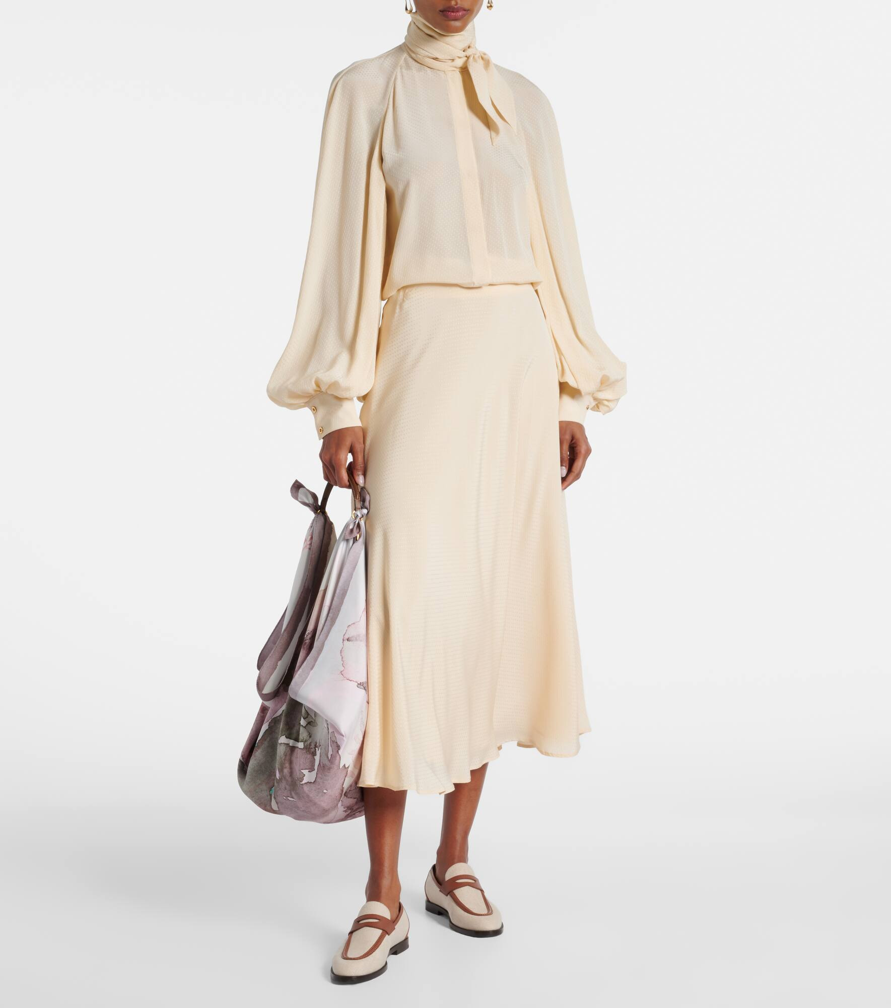 Erika silk midi skirt - 2