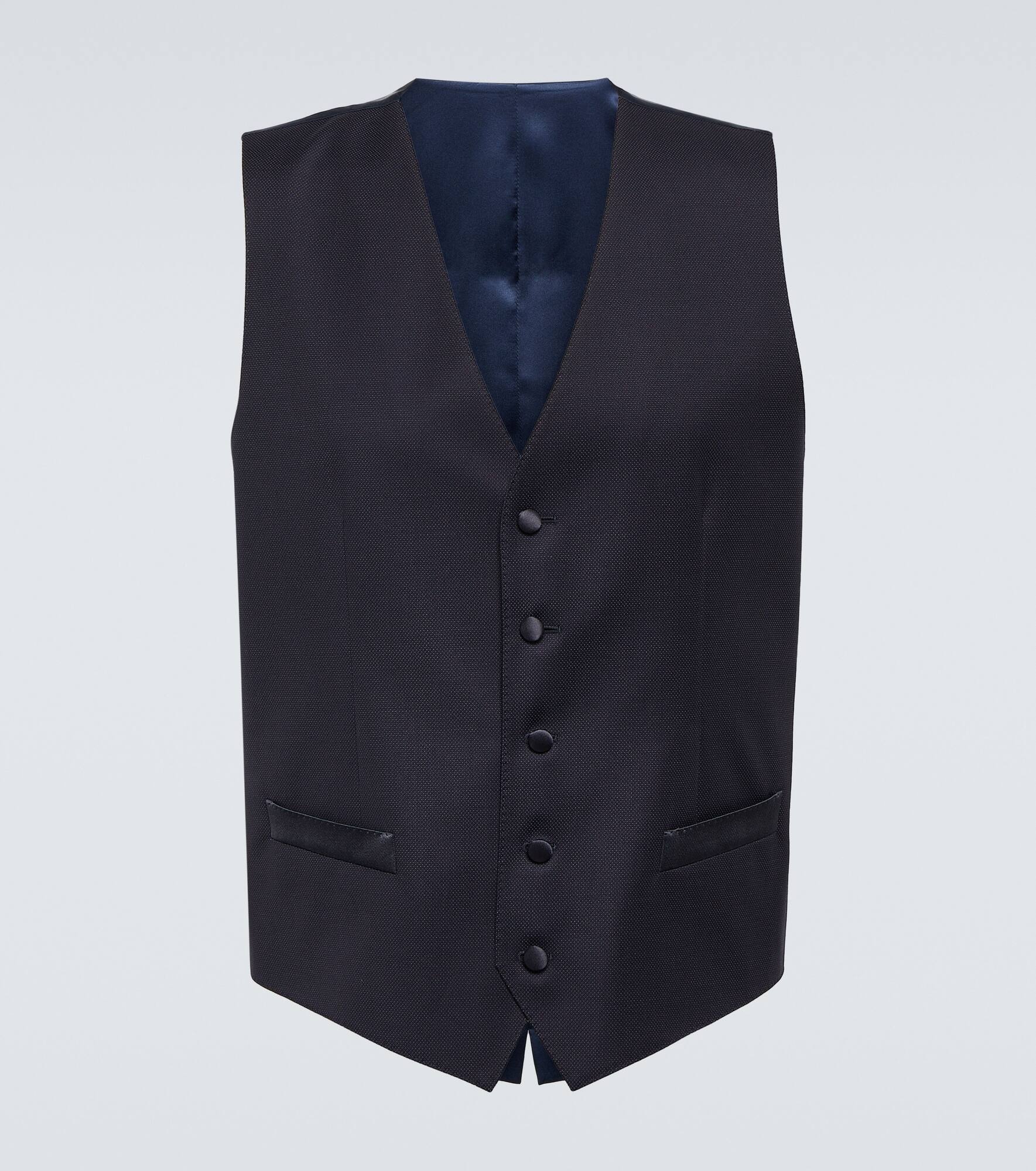 Wool and silk-blend vest - 1