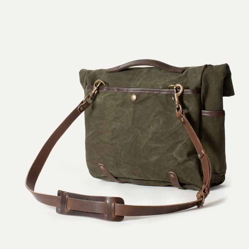 GASTON MUSETTE SATCHEL BAG - DARK KHAKI STONEWASHED 3
