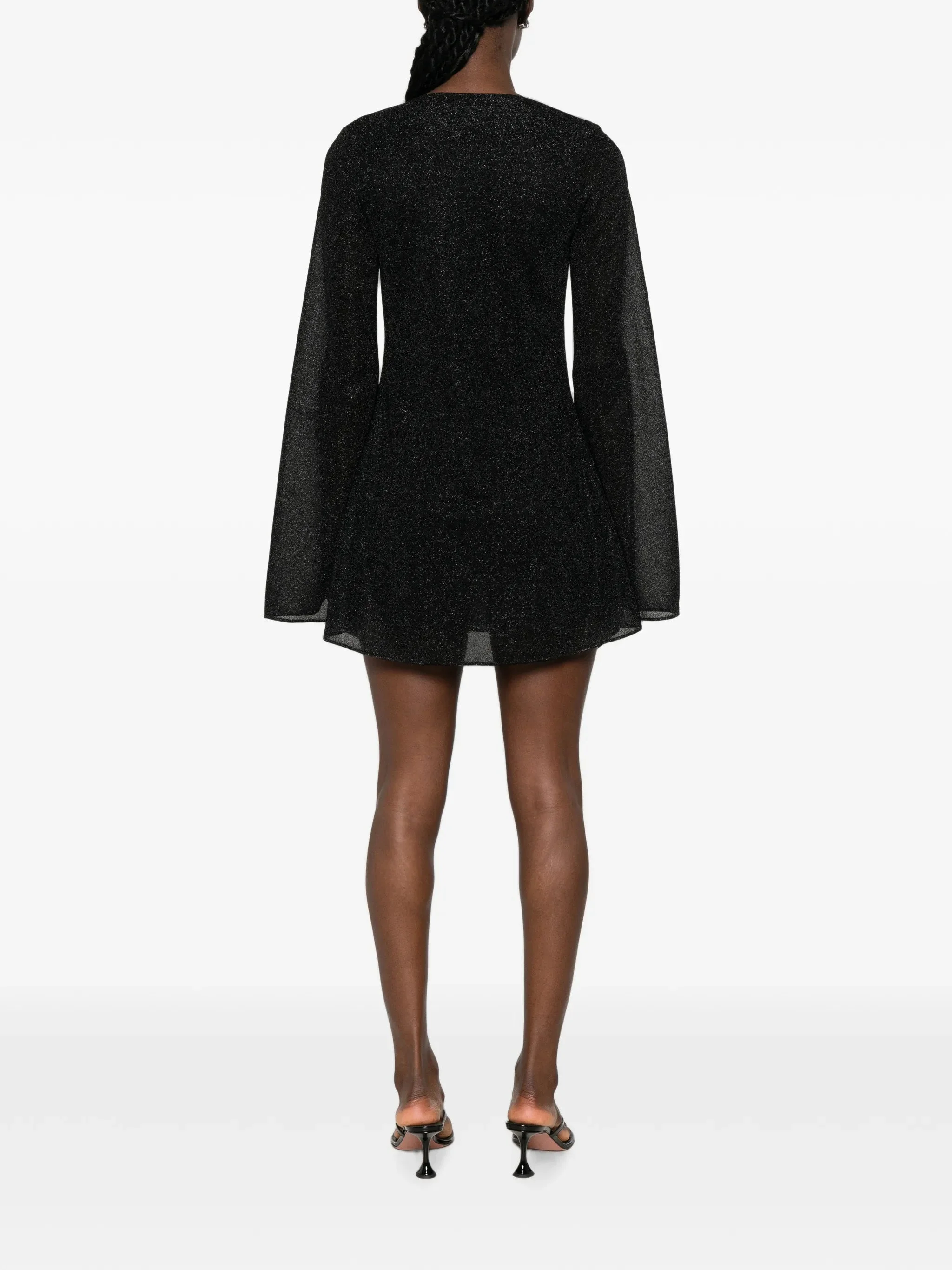 Oséree Lumière Embellished V-neck Mini Dress - 1