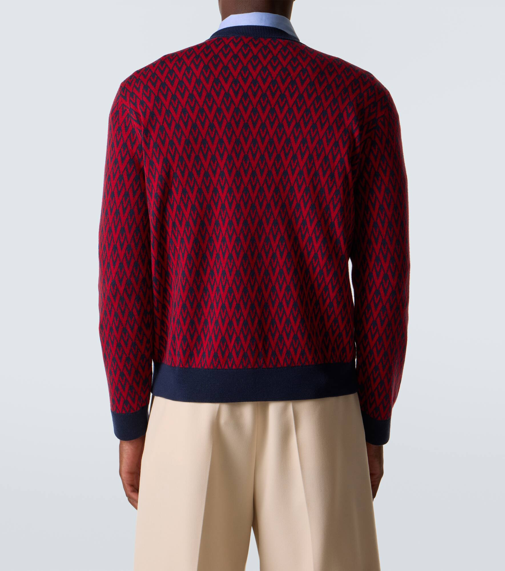 Toute La V virgin wool jacquard sweater - 4