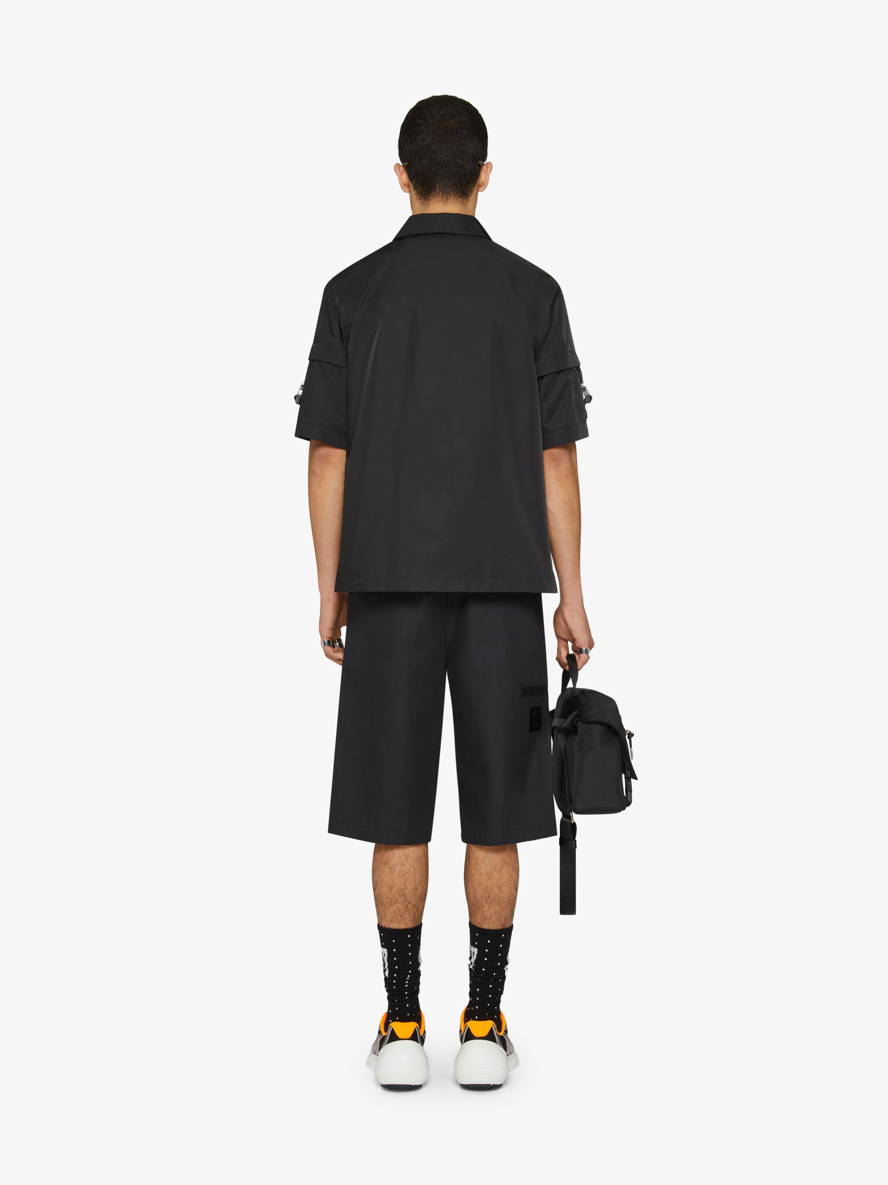 BOXY FIT ZIPPED SHIRT IN TECHNICAL FABRIC WITH BUCKLES - 4