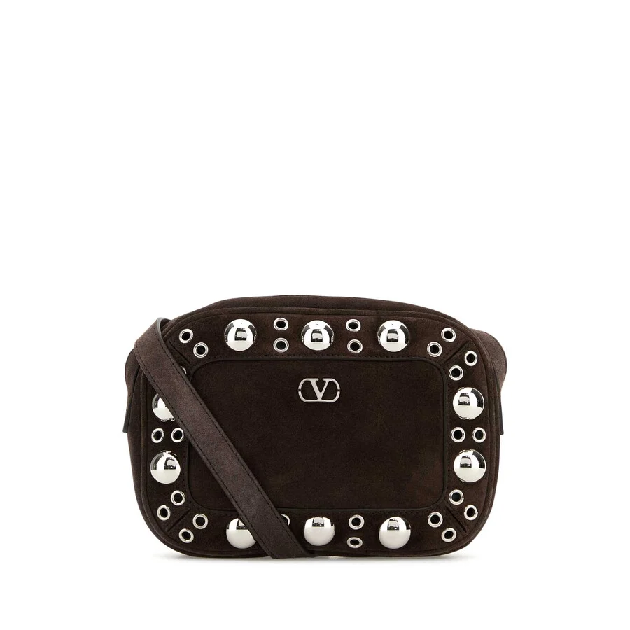 Valentino Garavani Brown Suede Nellcã´Te Crossbody Bag - 1
